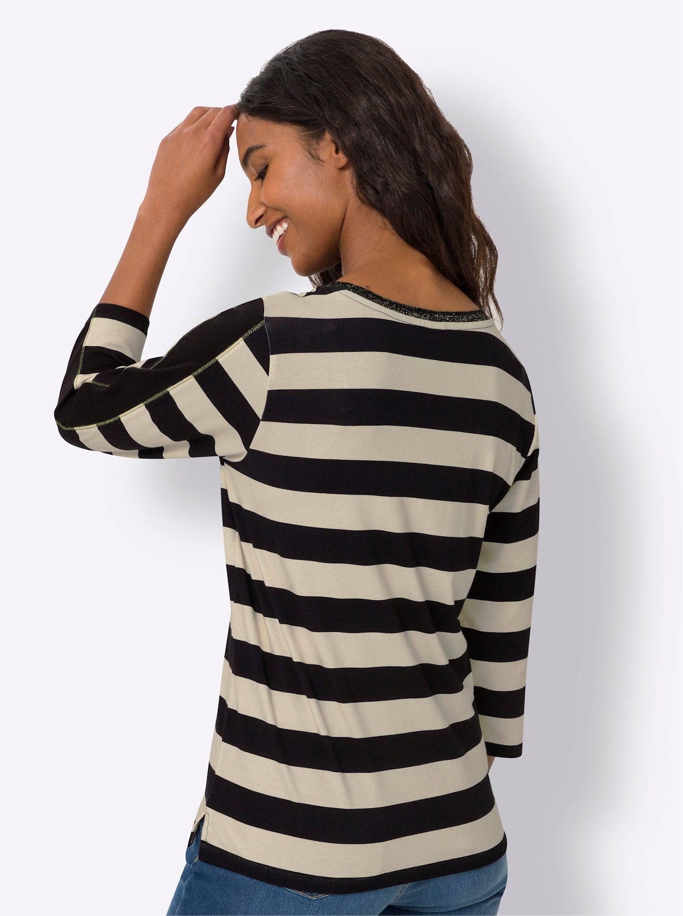 heine Shirt met 3 4 mouwen Gedessineerd shirt (1-delig)