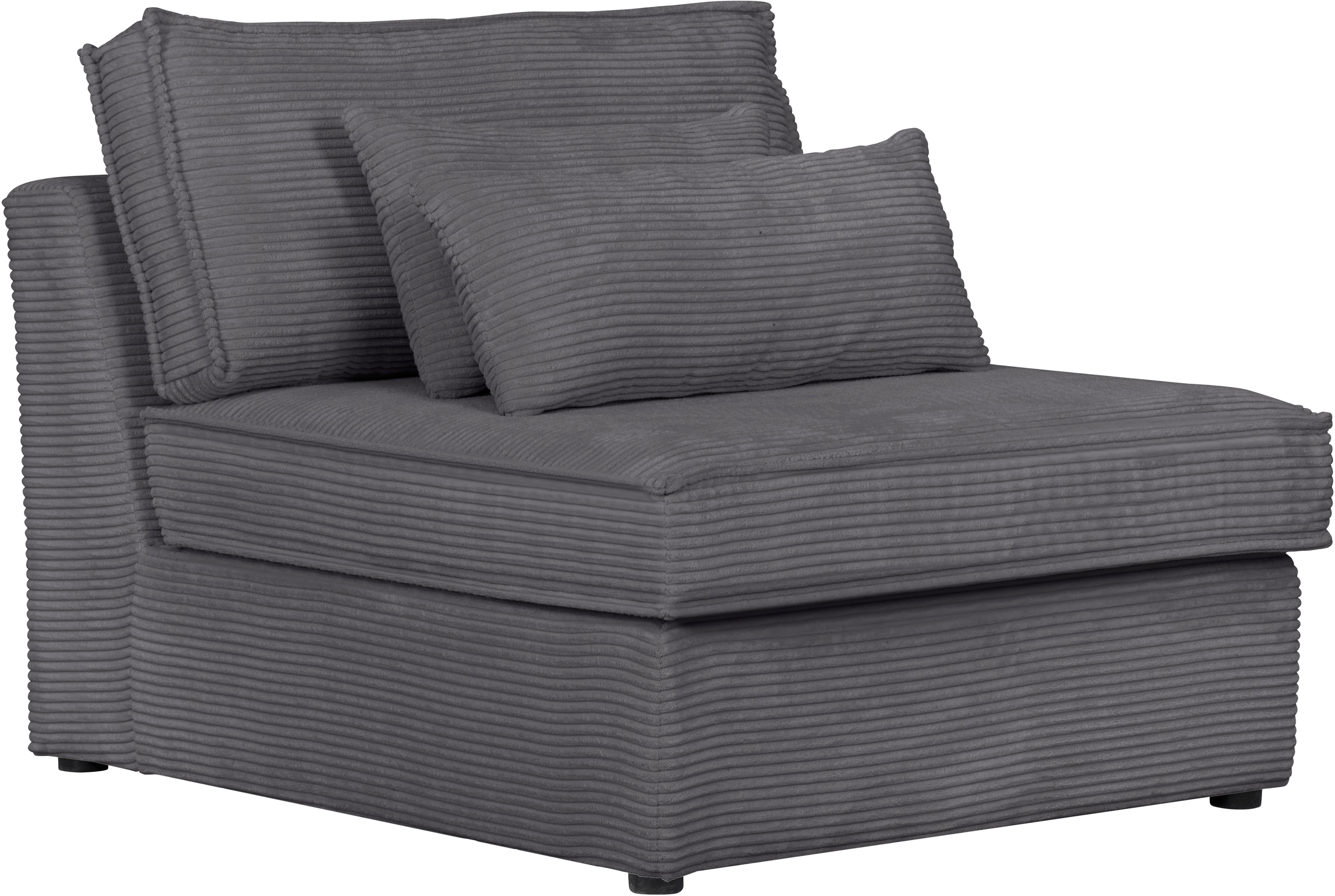 RAUM.ID Bank-middenelement Enid Deel van een modulaire bank, stevig zitcomfort, ook in breedribcord grijs, modulaire banken