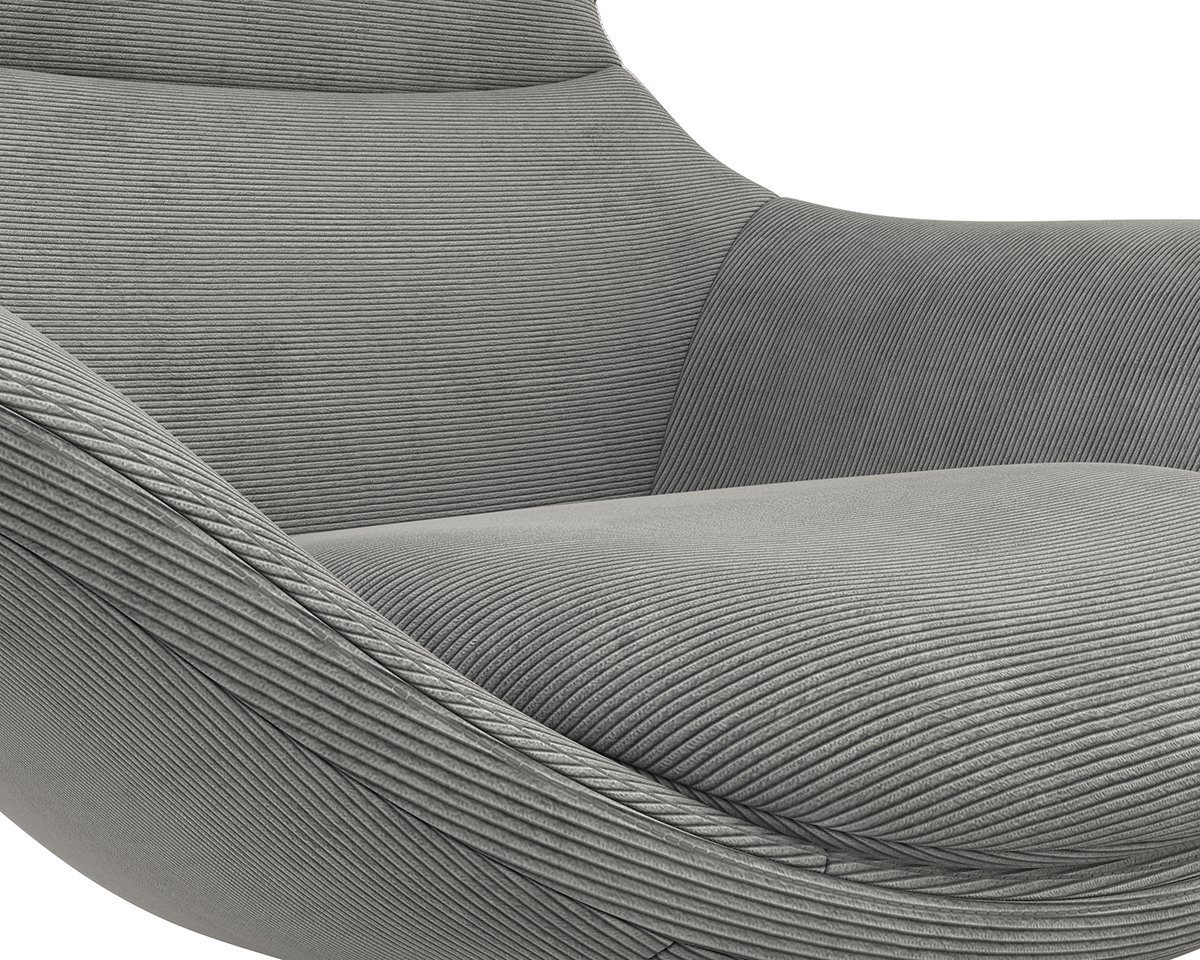 FLEXLUX Oorfauteuil Stilo relaxstoel, TV-stoel Solitaire, stijlicoon, draaibaar, aluminium basis