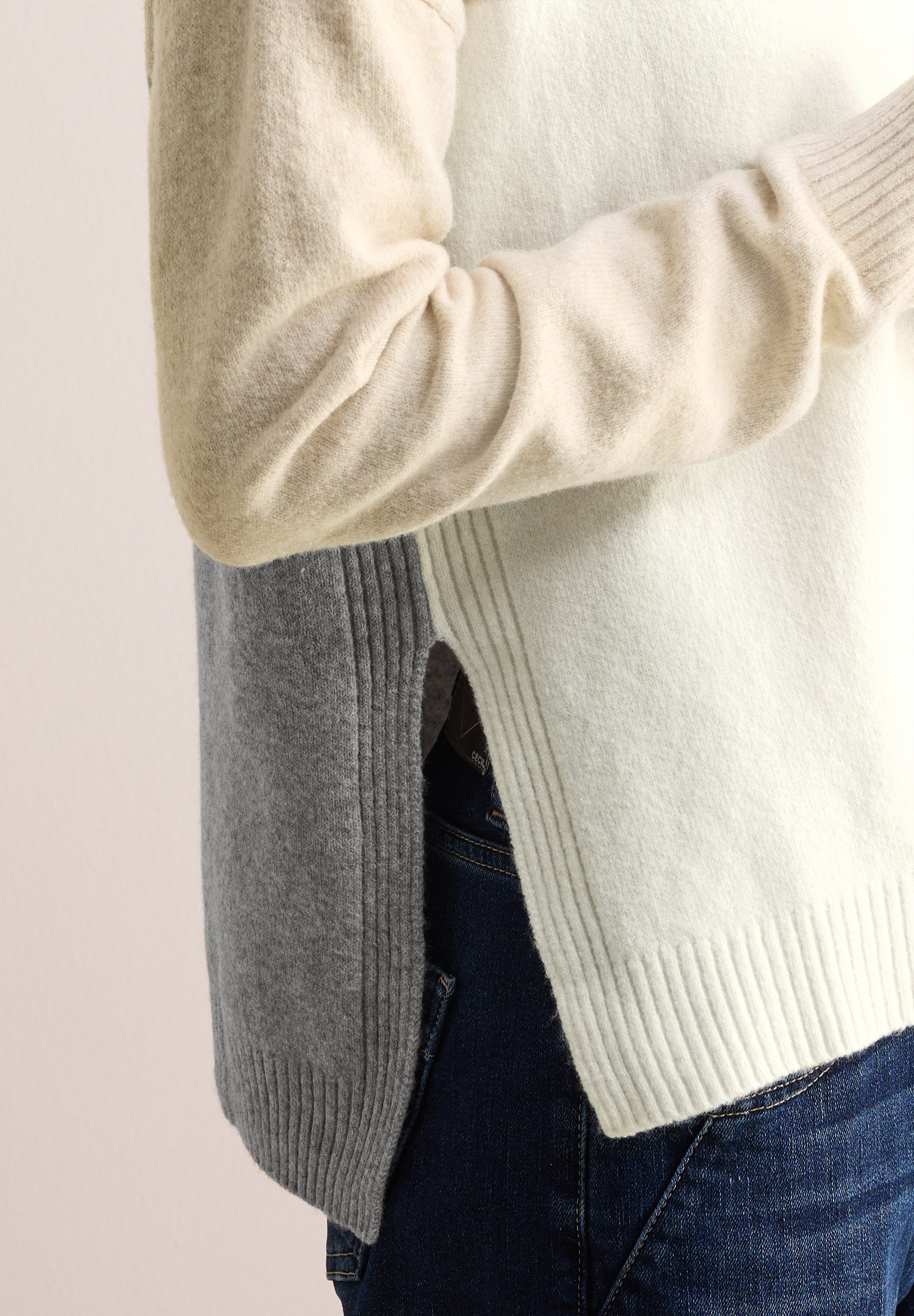 Cecil Gebreide trui met colourblocking