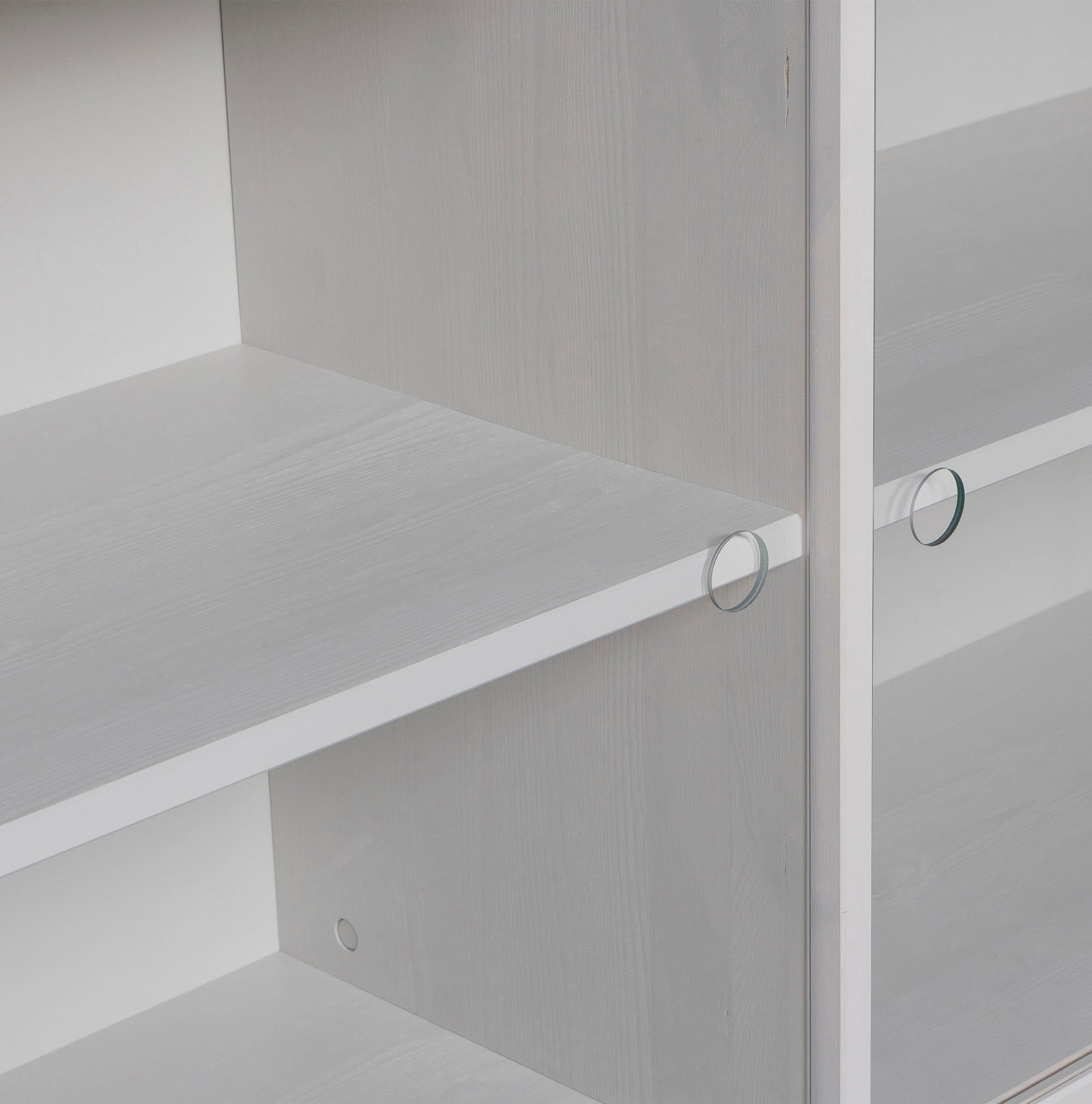WOOOD Buffetkast Combinatie-klink veel opbergruimte, met glazen schuifdeur, breedte 200 cm