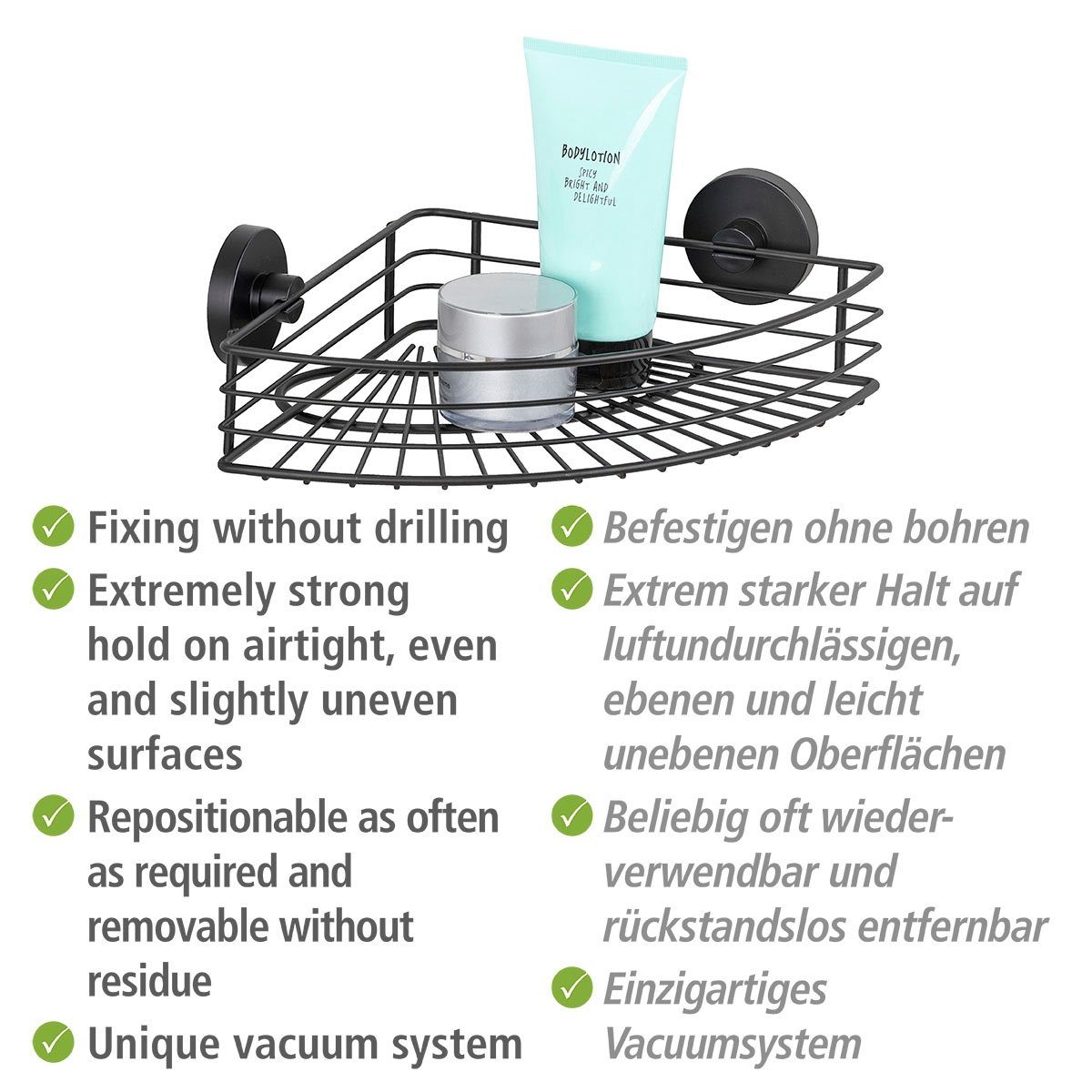 WENKO Doucherekje Vacuum-Loc