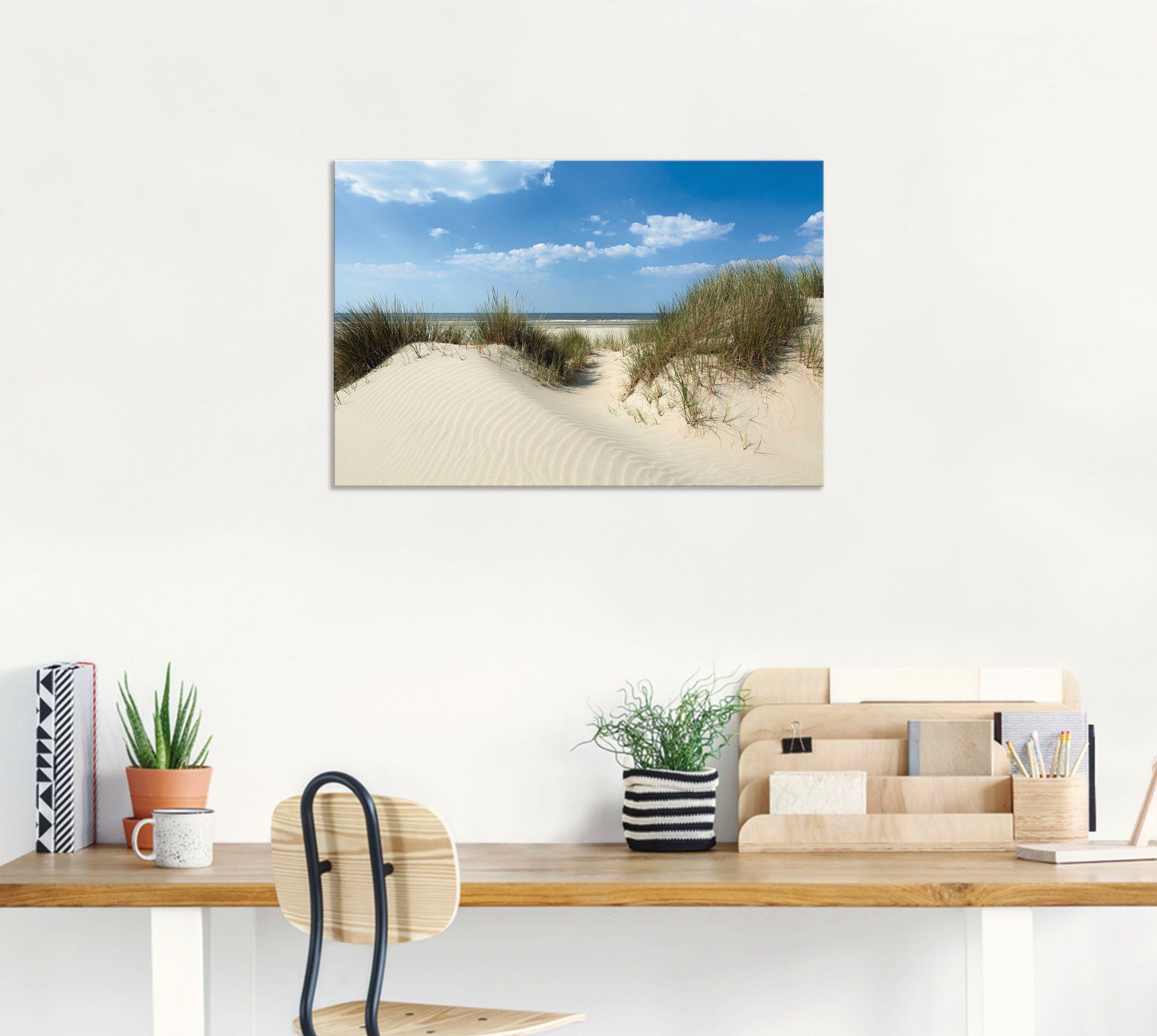 Artland Artprint Duin met uitzicht op zee als artprint van aluminium, artprint voor buiten, artprint op linnen, poster in verschillende maten. maten