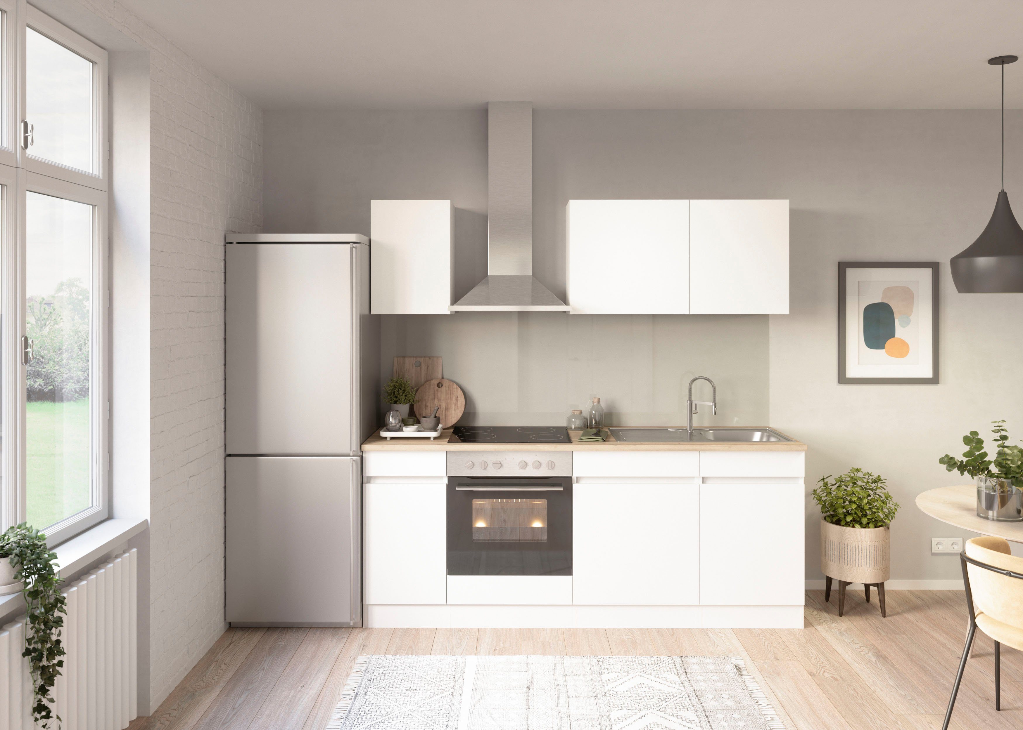 OPTIFIT Keuken Safeli Breedte 210 cm, naar keuze met of zonder Hanseatic elektrische apparaten