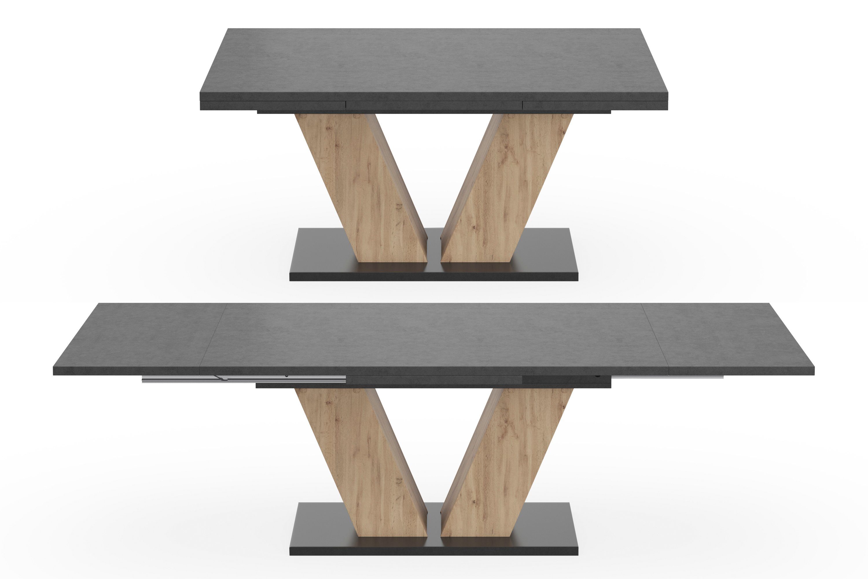 Mäusbacher Eettafel Comfort tafel TOPSELLER! Mäusbacher eettafel met V-frame en voetplaat. Breedte 180-280
