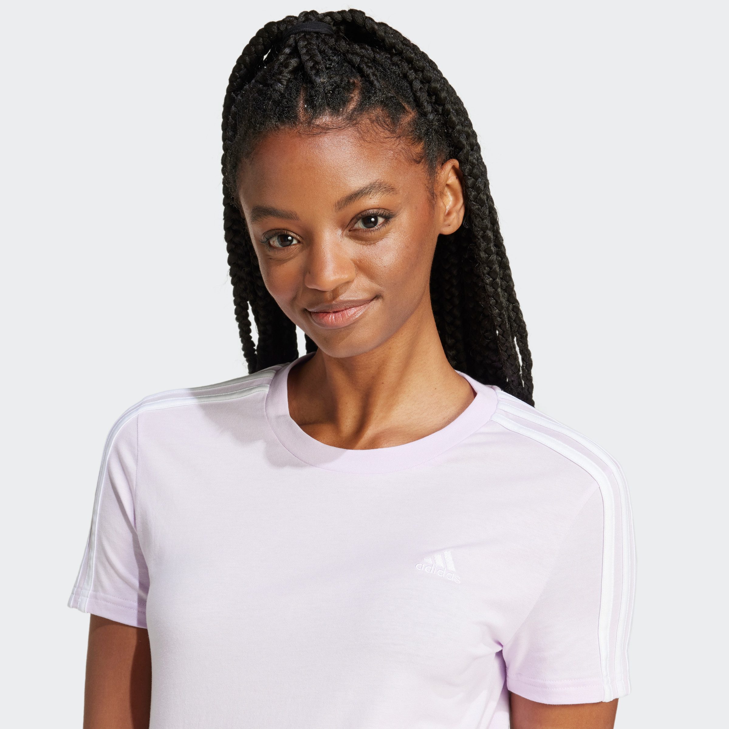 adidas Sportswear T-shirt LOUNGEWEAR ESSENTIALS SLIM 3-STRIPES