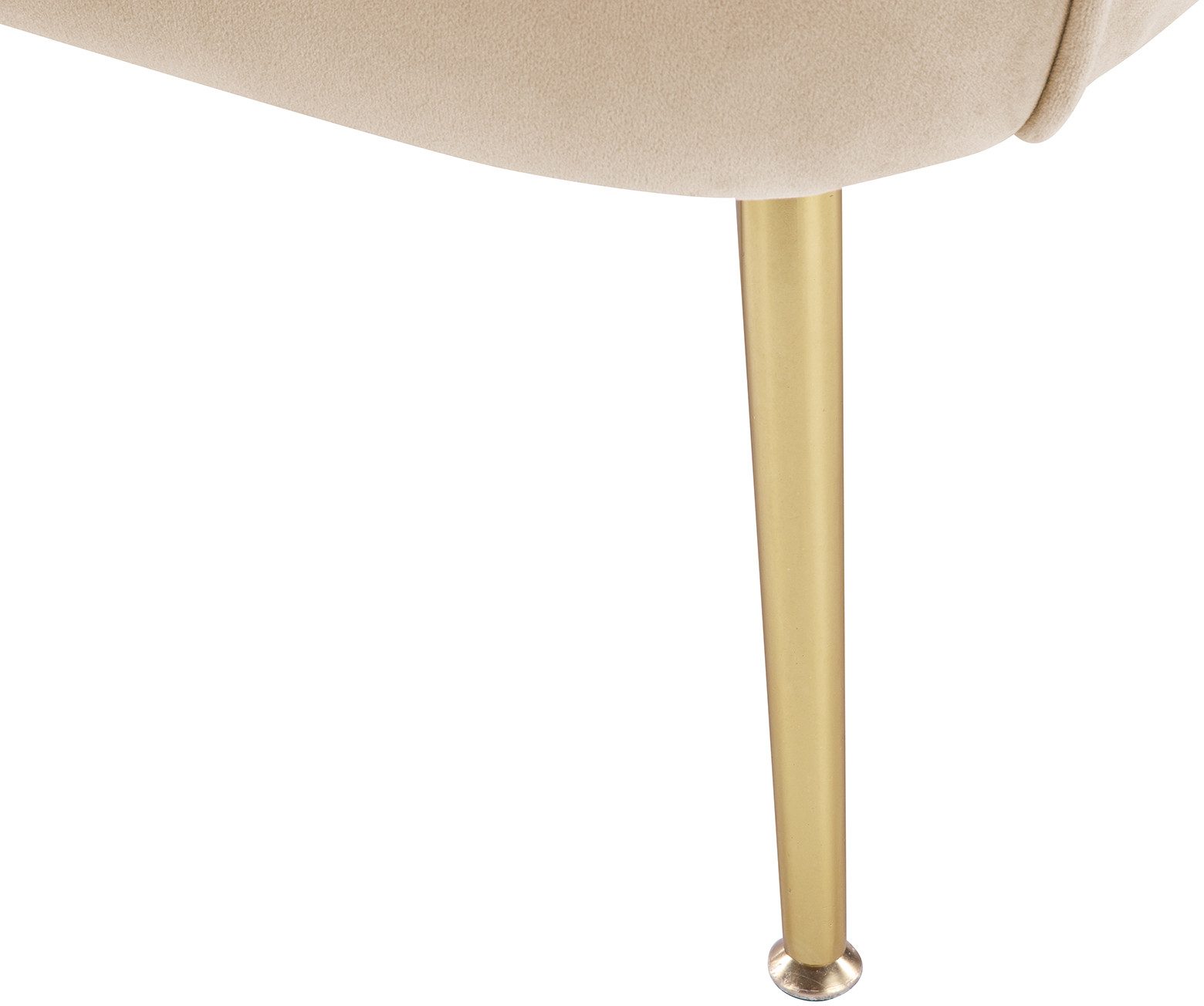 Kayoom Fauteuil Loulan 125, comfortabele cocktailstoel, luxe fluwelen bekleding Cocktailstoel, rugleuning met decoratieve naad, metalen poten in goud (1 stuk)