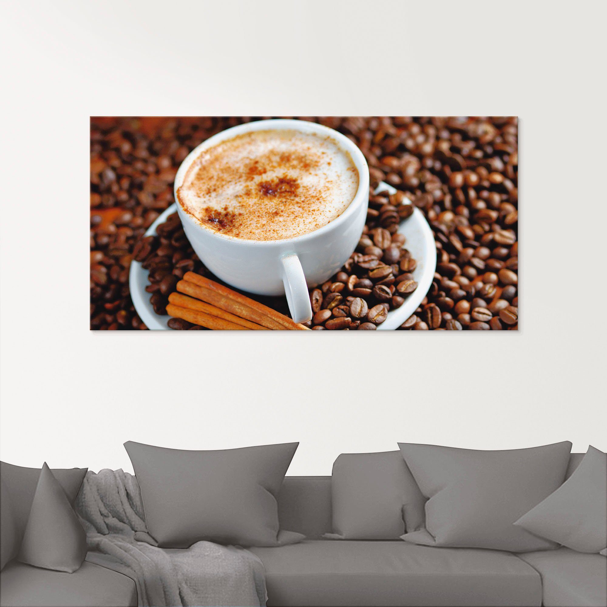 Artland Print op glas Cappuccino - koffie