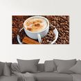 artland print op glas cappuccino - koffie in verschillende maten bruin