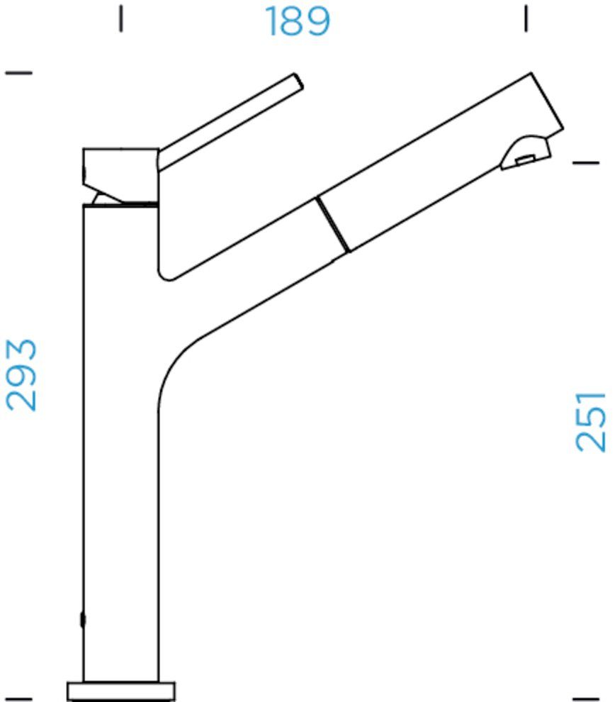 Schock Keukenkraan DION SB uitschuifbare uitloop, terugstroombegrenzer, draaibereik 120°