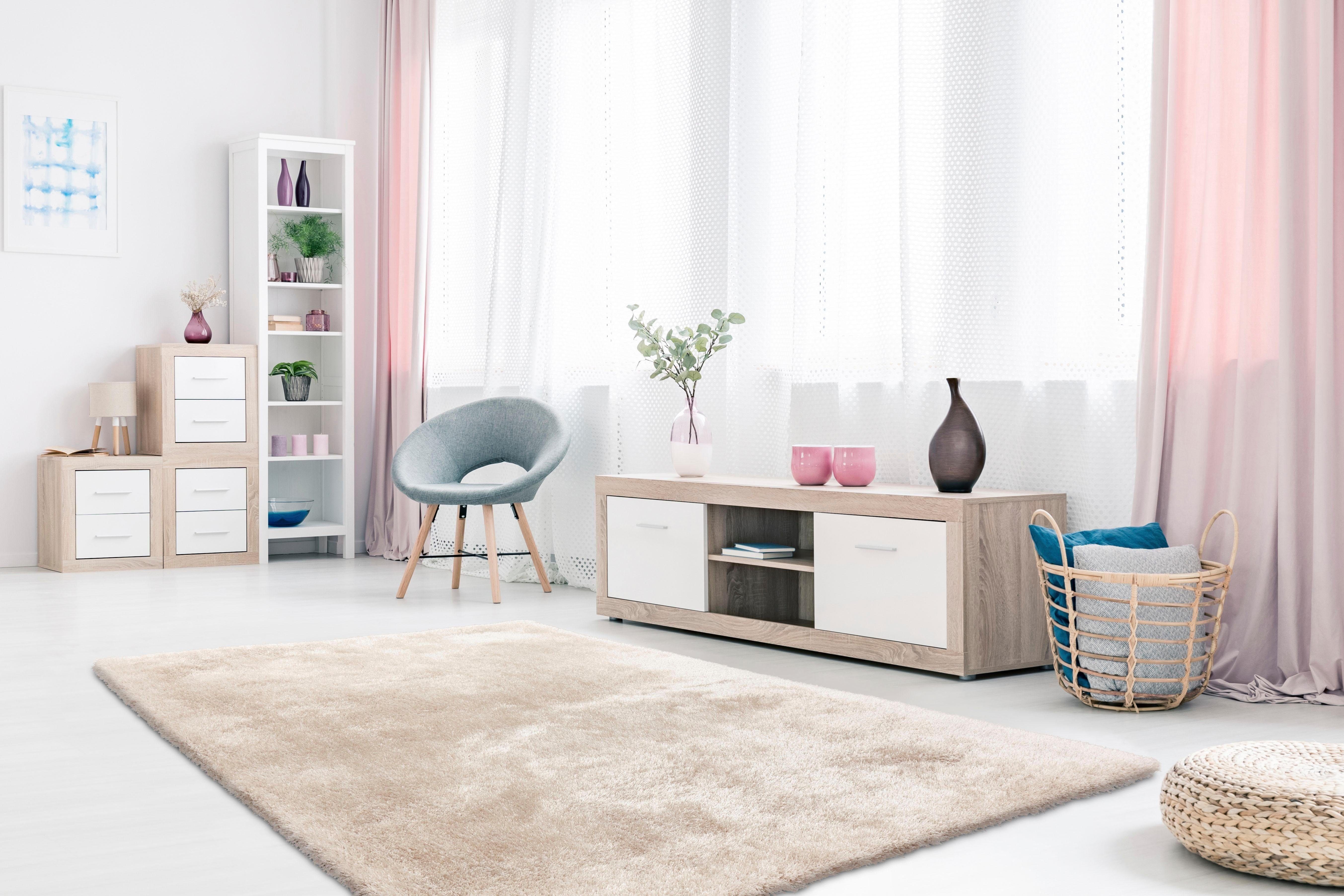 calo-deluxe Hoogpolig vloerkleed Giora 200 getuft, bijzonder zacht door microvezel, woonkamer, slaapkamer