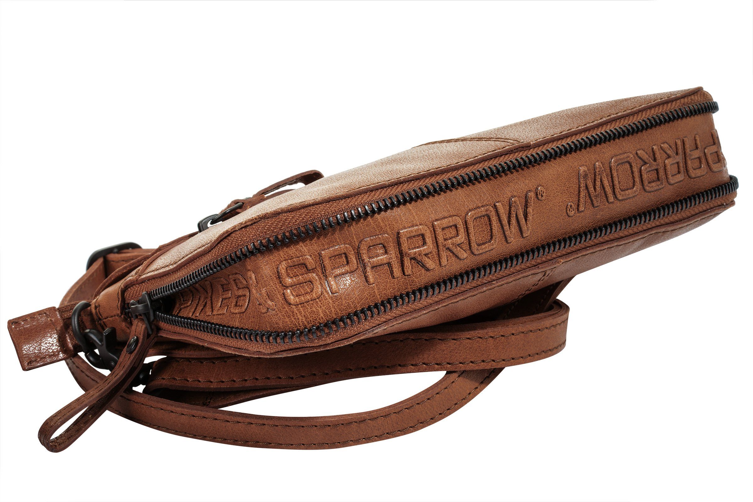 Spikes & Sparrow Schoudertas echt leder