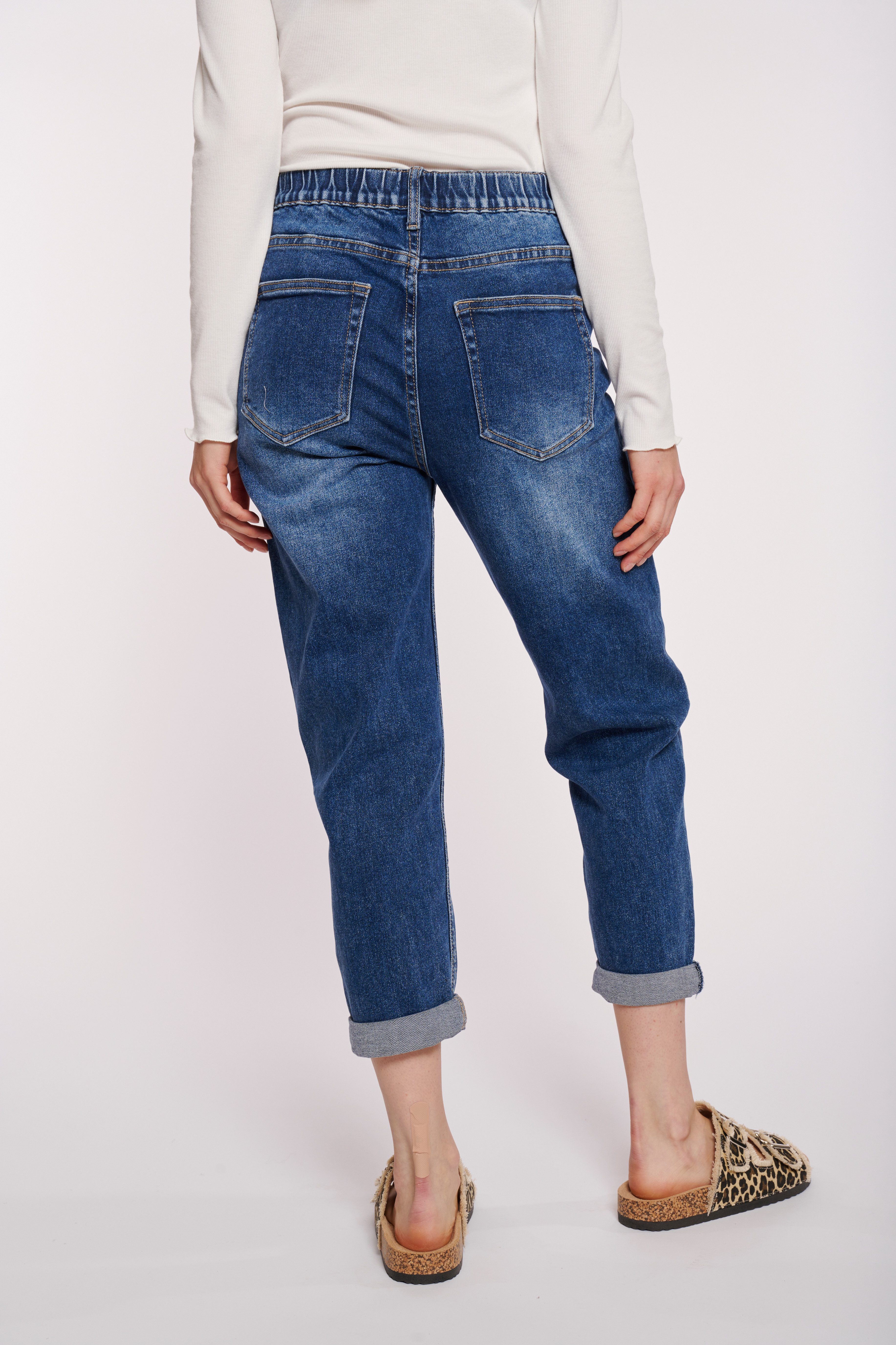 HaILYS High-waist jeans LG HW C JN Mirell met elastiek in de band