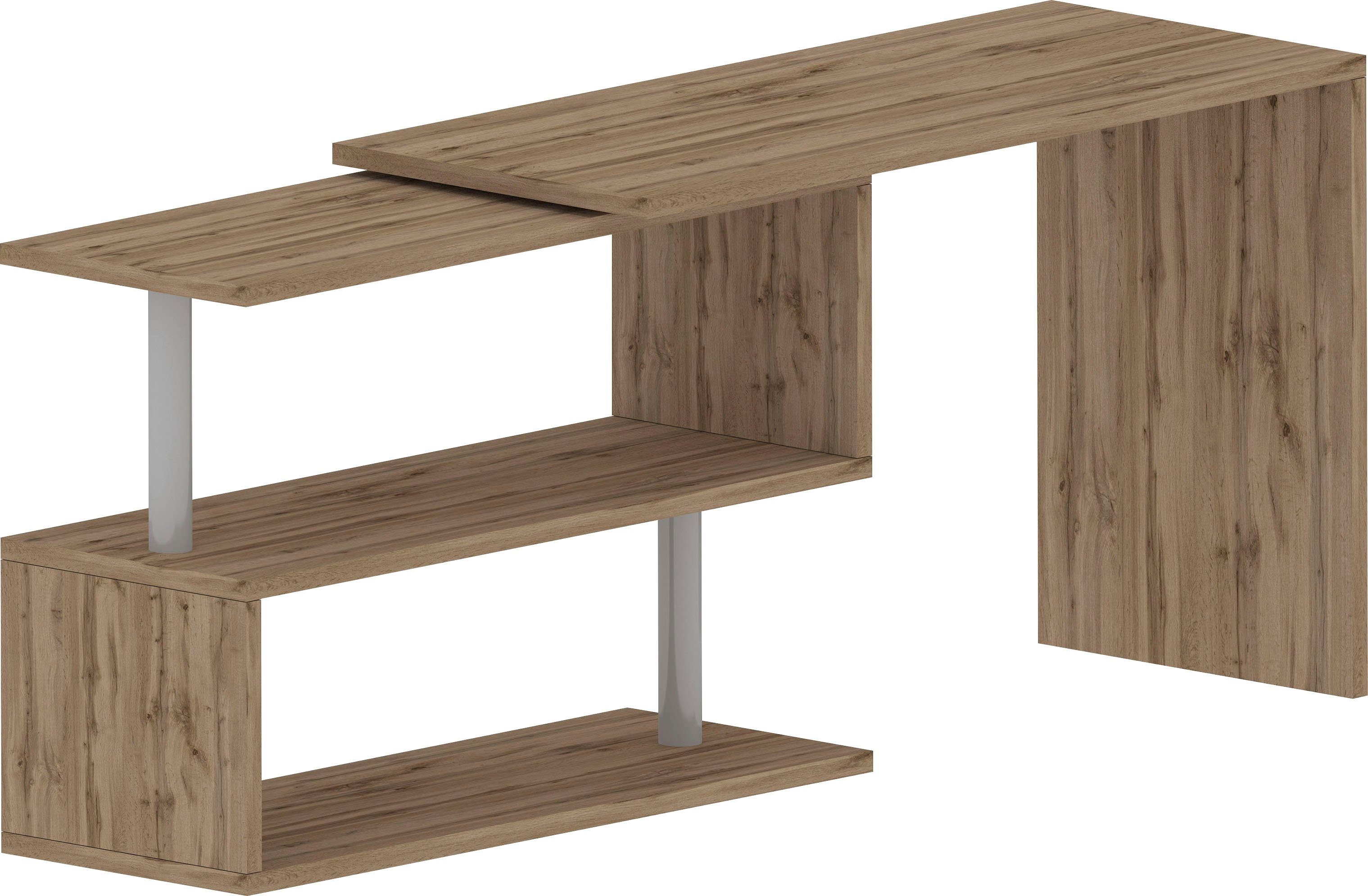 INOSIGN Bureau Volta, Made in Italy multifunctioneel - als computertafel, hoekbureau of sideboard