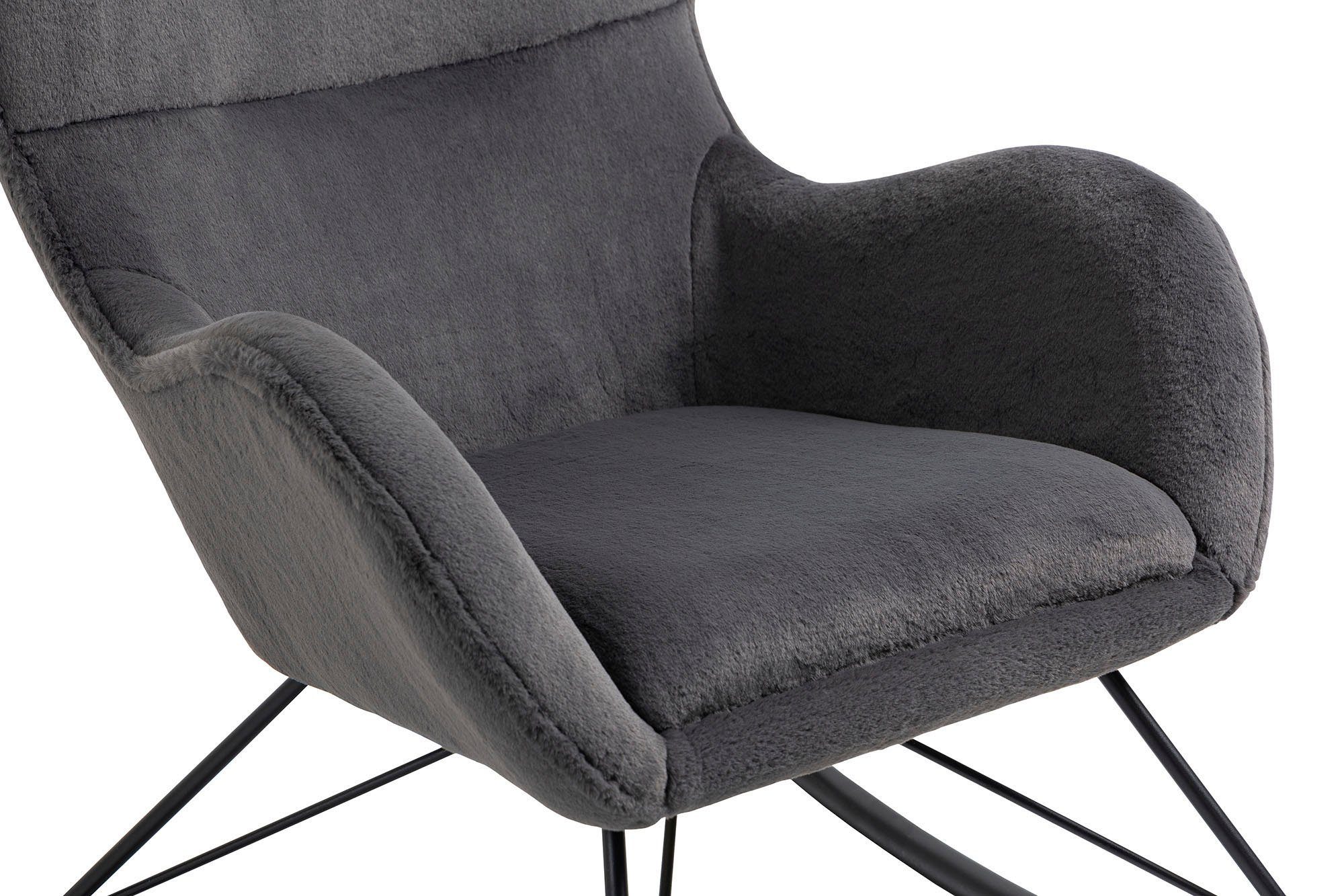 SalesFever Schommelstoel in lammy-look