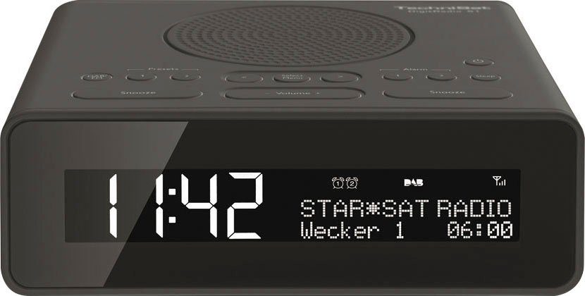 TechniSat Wekkerradio DIGITALE RADIO 51 - wekkerradio met dab+, sluimerfunctie, dimbare display,...