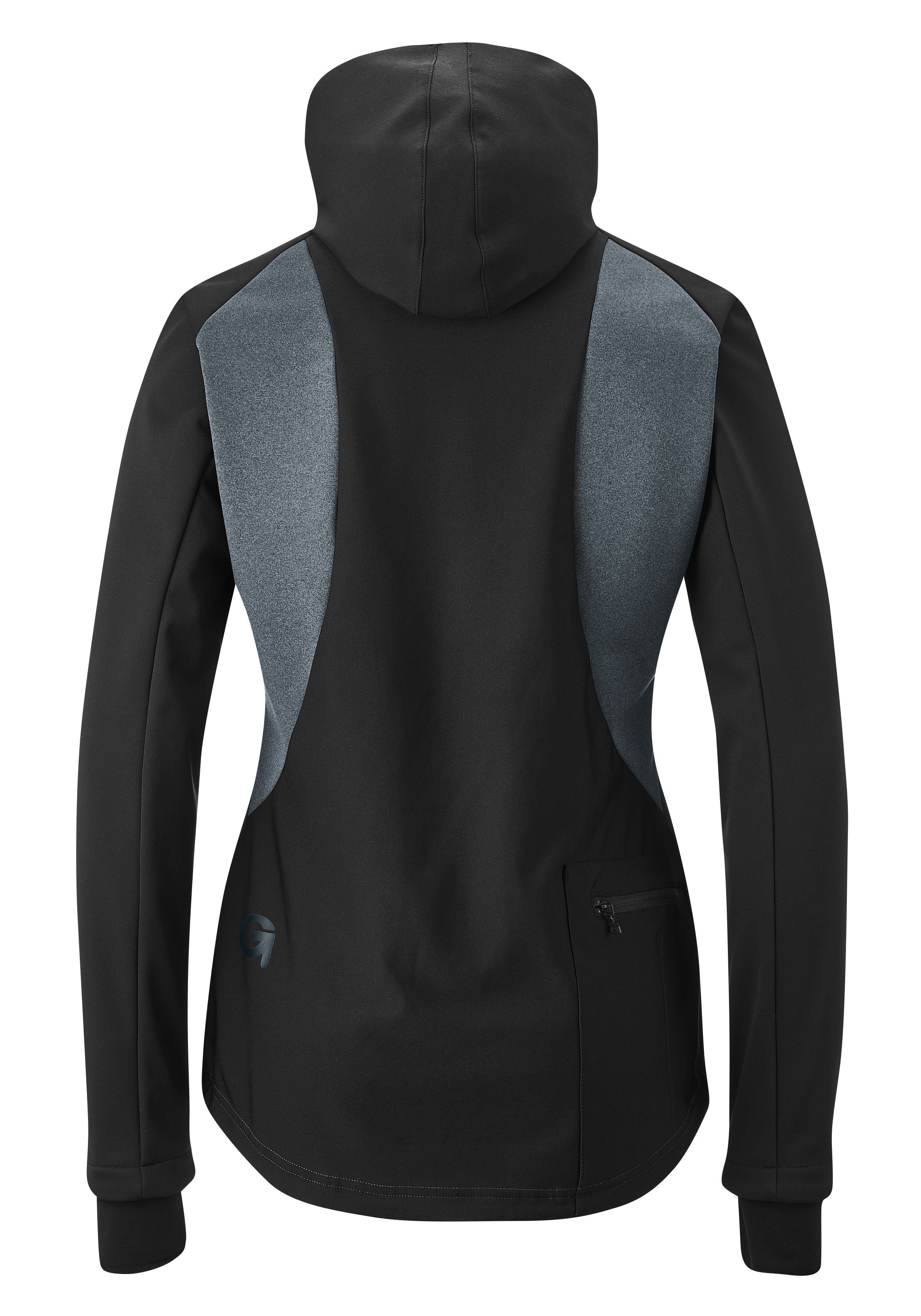 Gonso Fietsshirt Taravo Dames softshell hoodie, windjack, winddicht en ademend