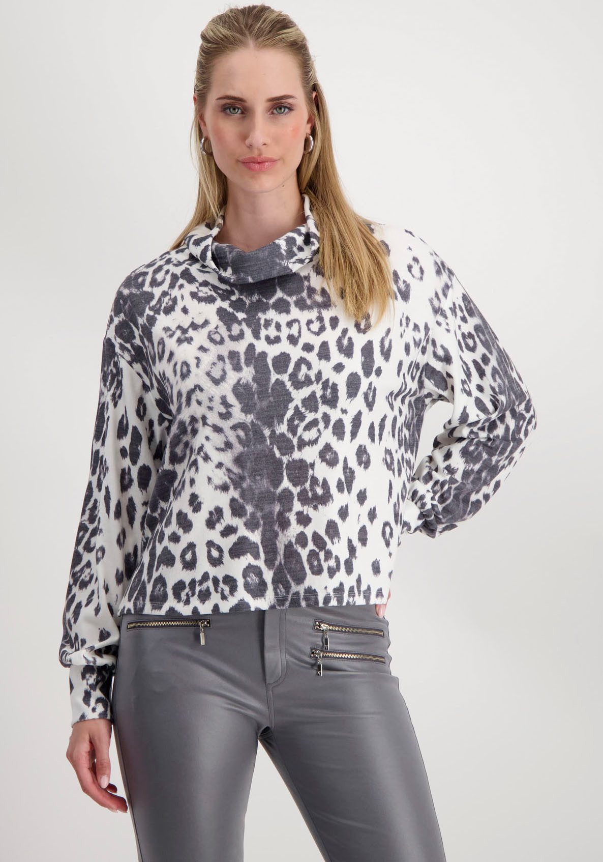 Monari Sweatshirt met dierenprint