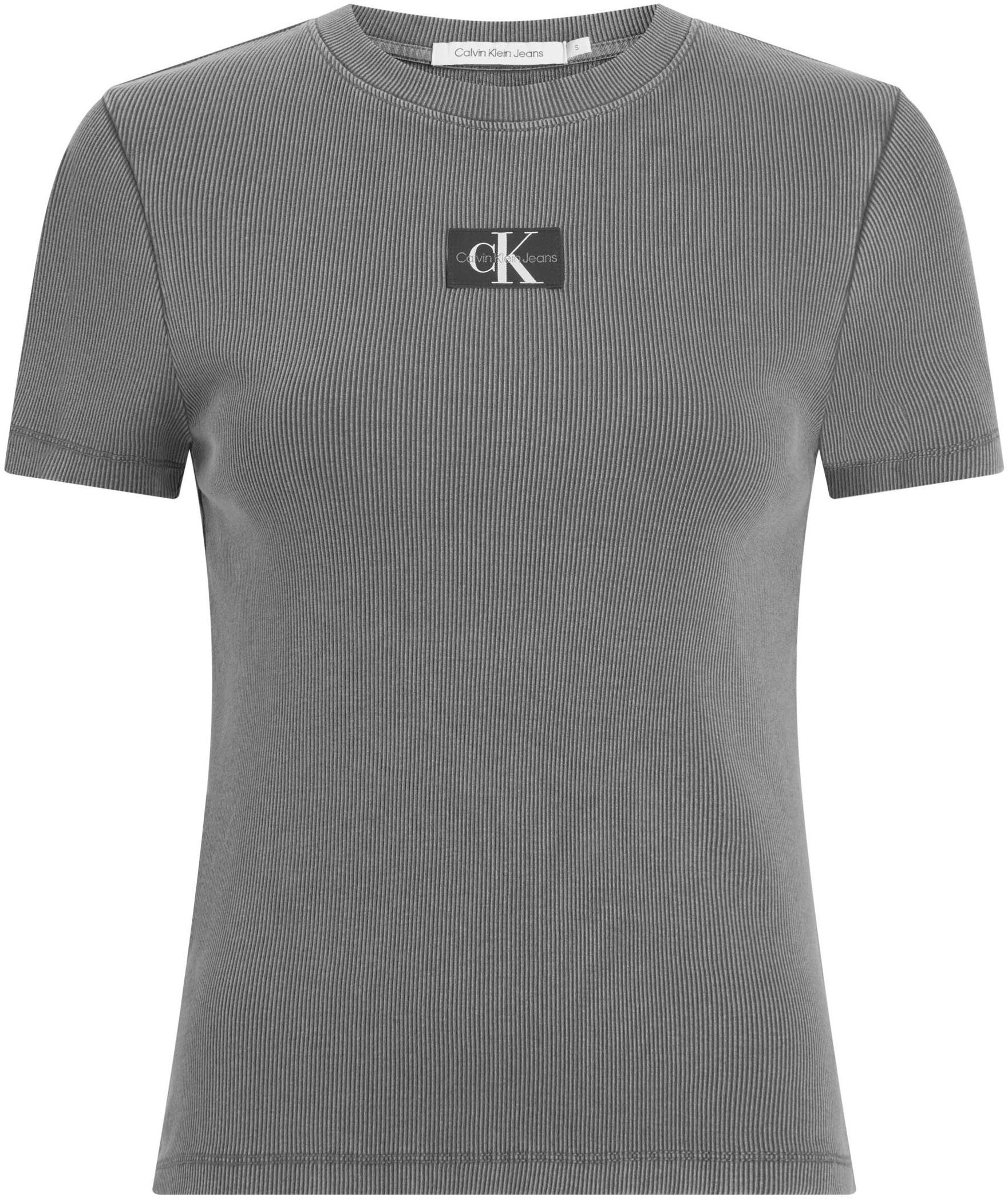 Calvin Klein T-shirt WASHED WOVEN LABEL RIB BABY TEE