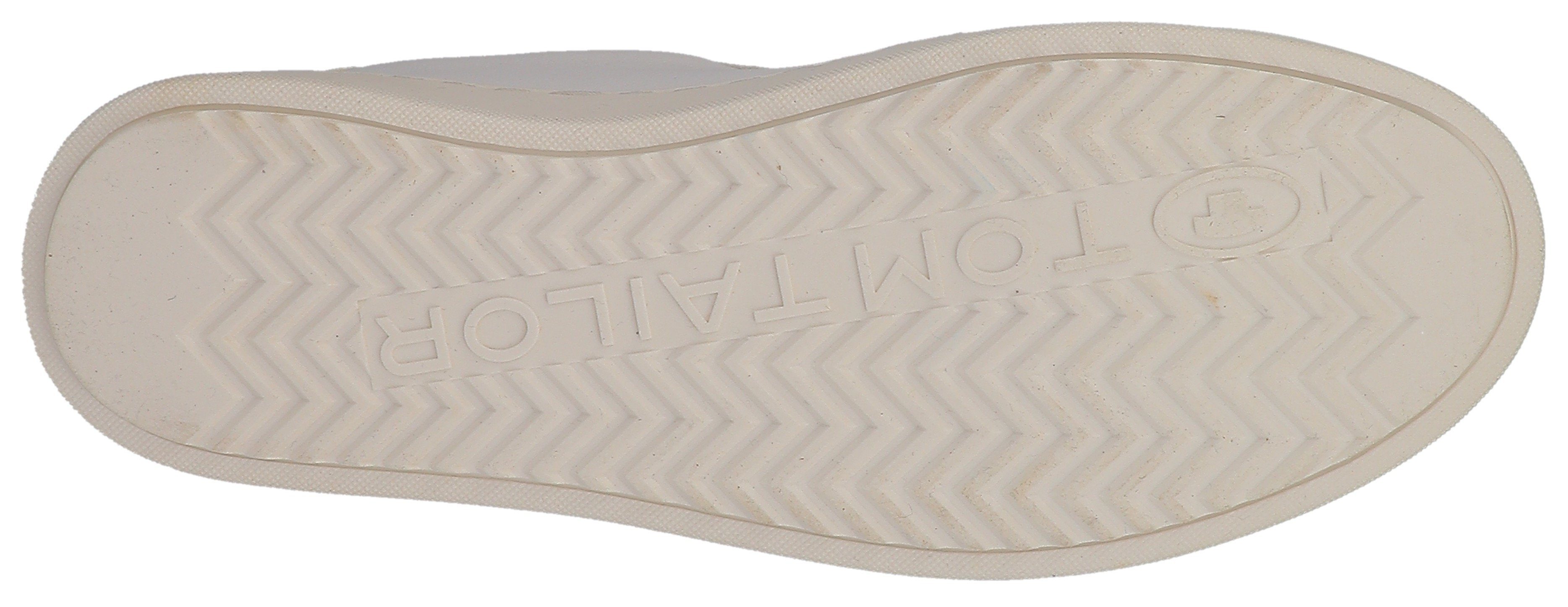 Tom Tailor Plateausneakers met kleurrijke bloemenprint, vrijetijdsschoen, lage schoen, veterschoen