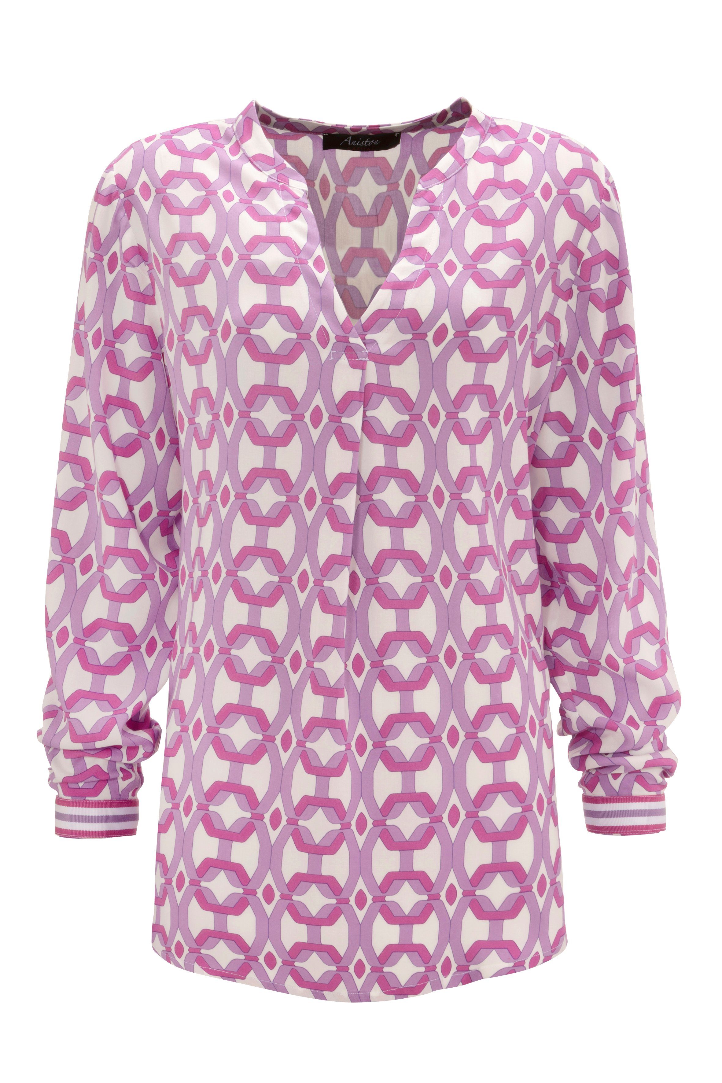 Aniston CASUAL Blouse zonder sluiting met opvallende, grafische print
