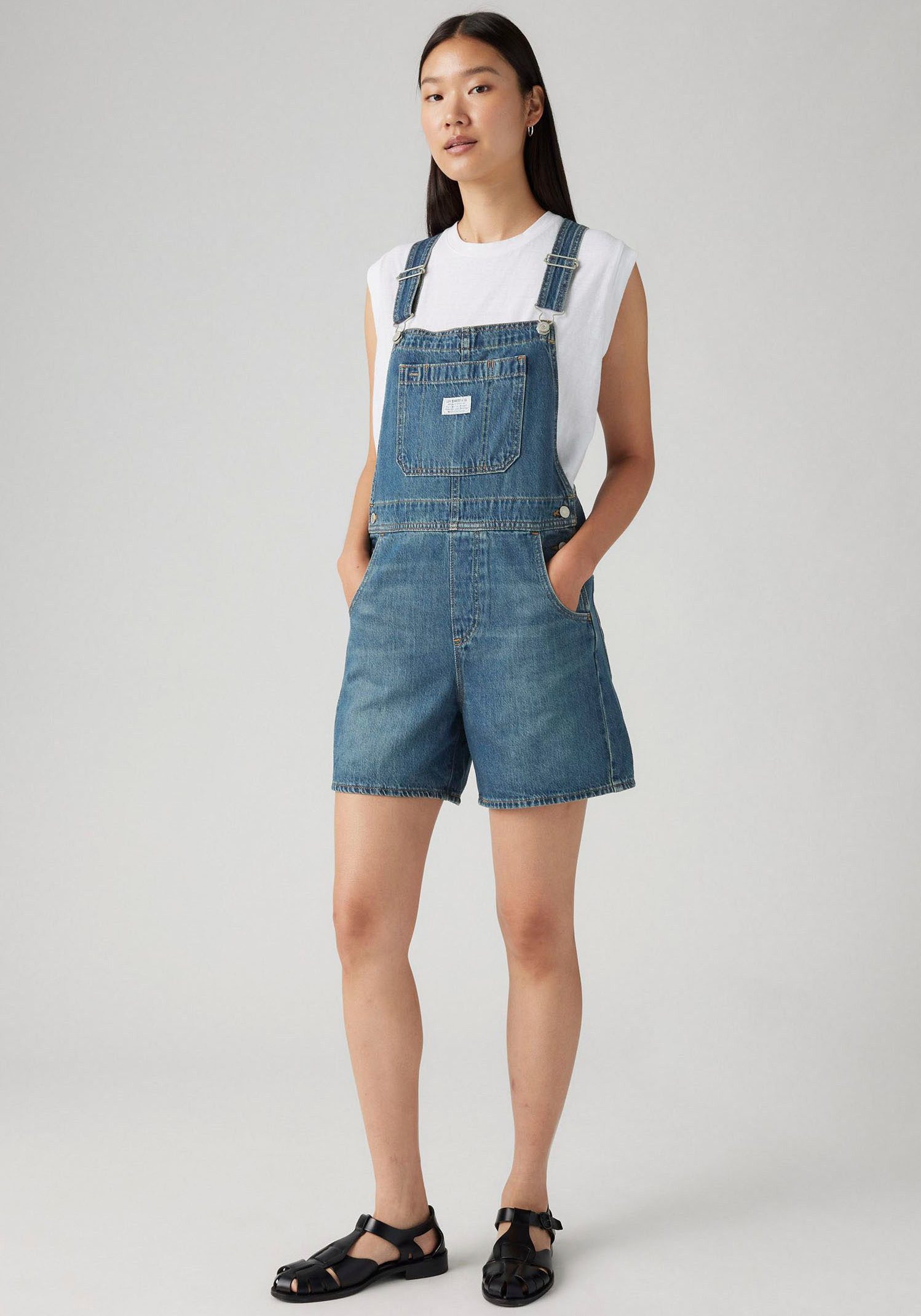 Levi's® Tuinbroek UTILITY SHORTALL in five-pocketsstijl
