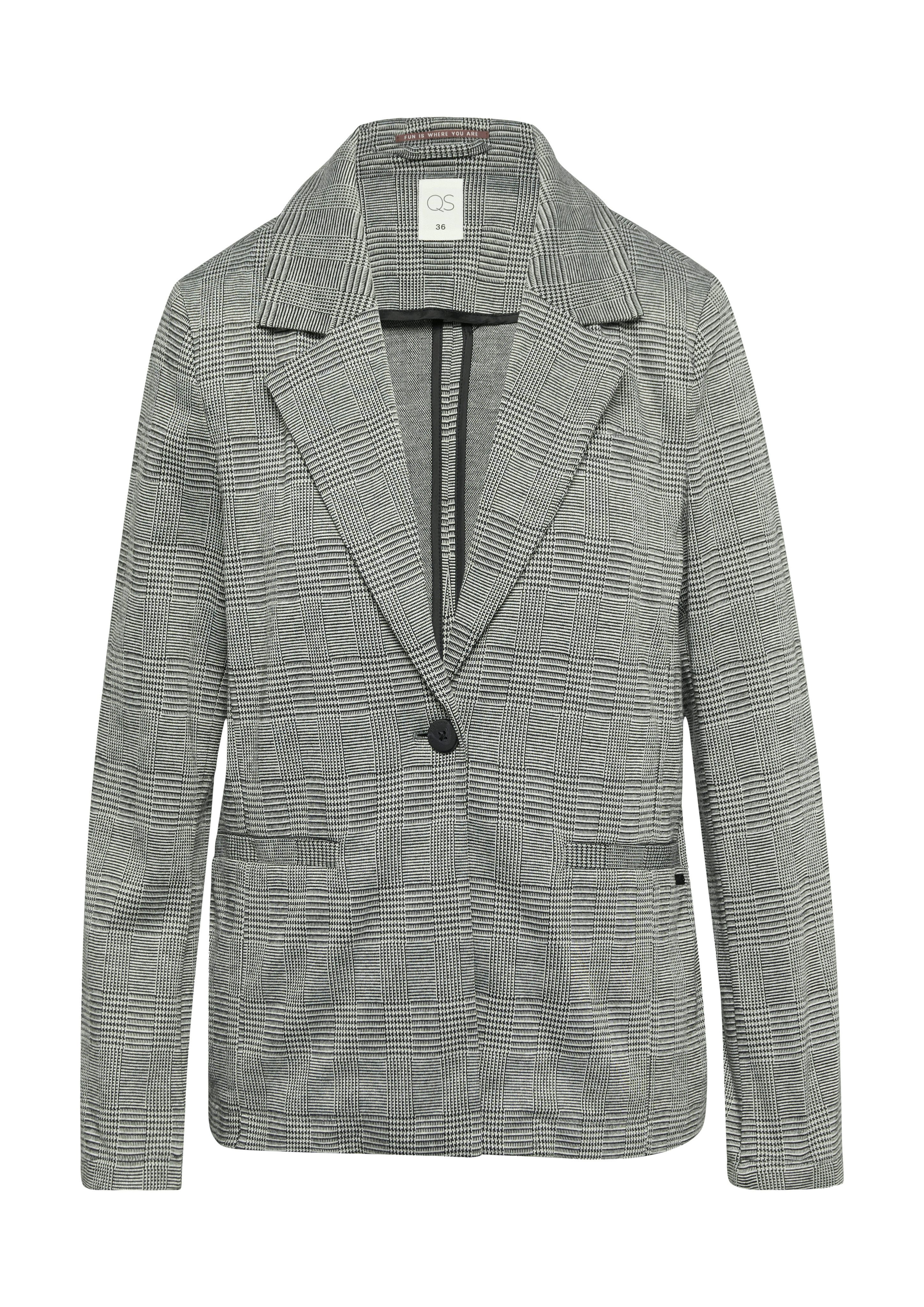 Q S designed by Lange blazer in geruite look