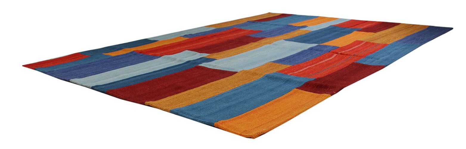 Kayoom Vloerkleed Radical 335 Handgeweven jacquard kilim, hoogwaardige materiaalcombinatie.