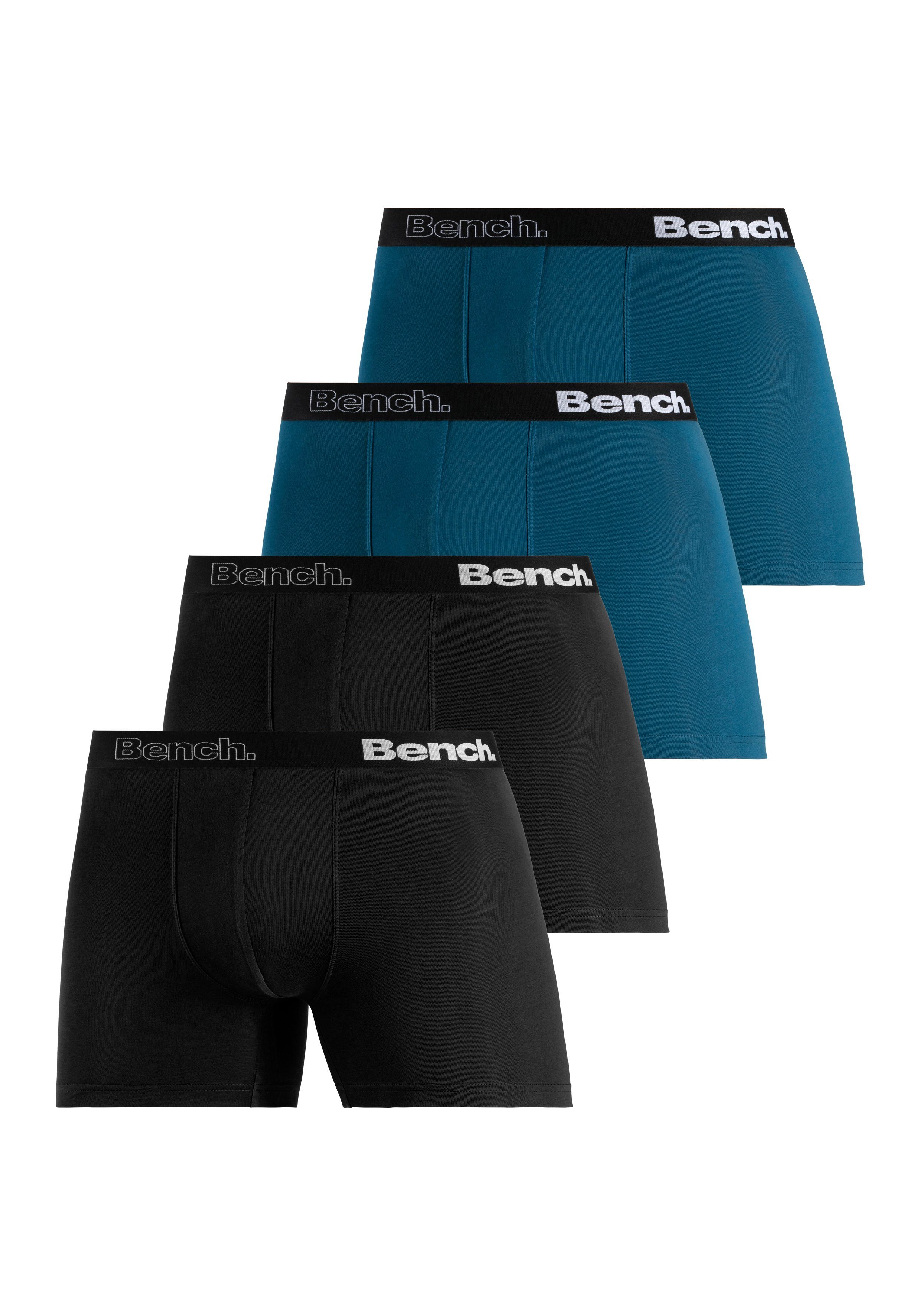 Bench. Lange boxershort Boxershorts voor heren met logo-opschrift in de band (set, 4 stuks)