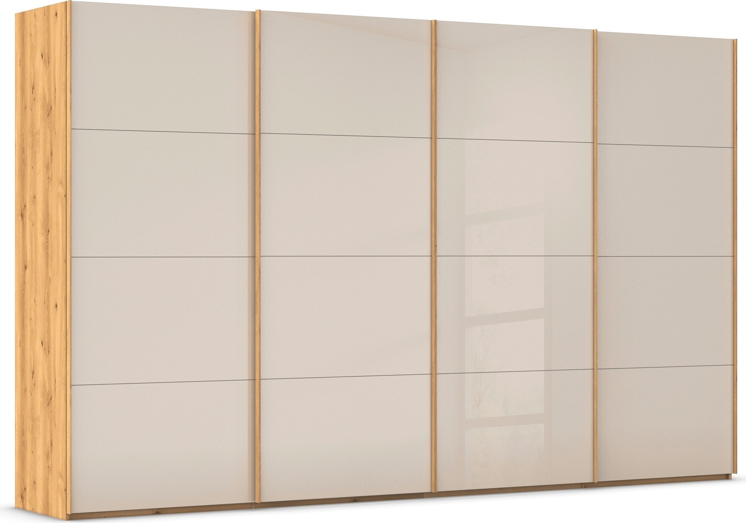 rauch Schuifdeurkast Kledingkast Kast Garderobe Slaapkamerkast SCALE-FYRA edel vierdelige deuren met glas-front veel kleuren made in germany