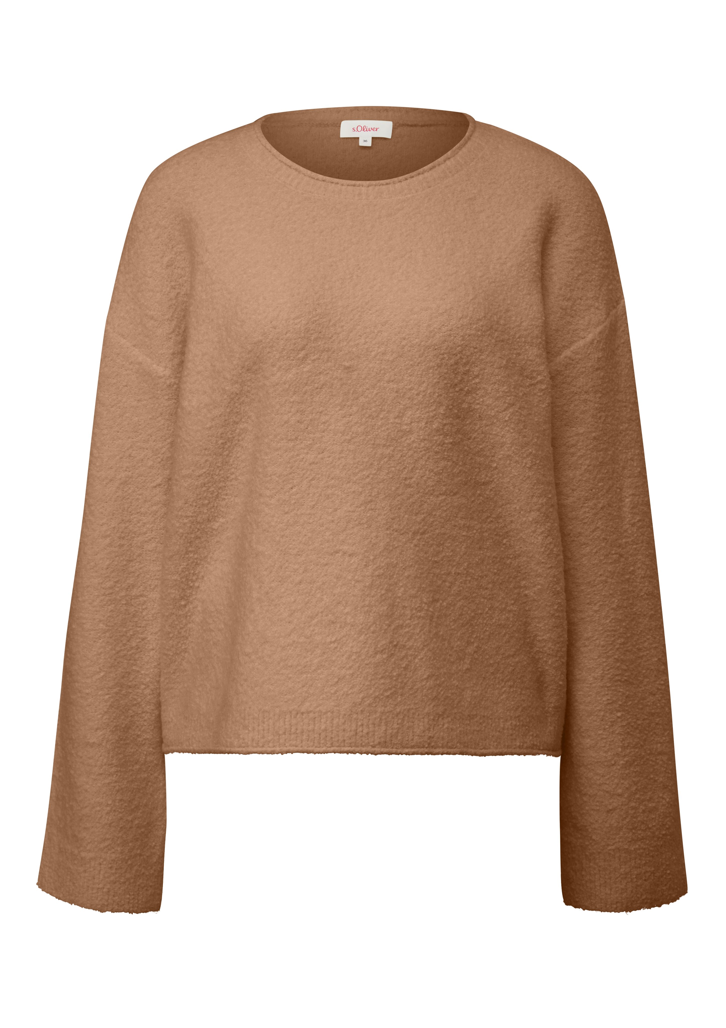 s.Oliver Gebreide trui in bouclé-look