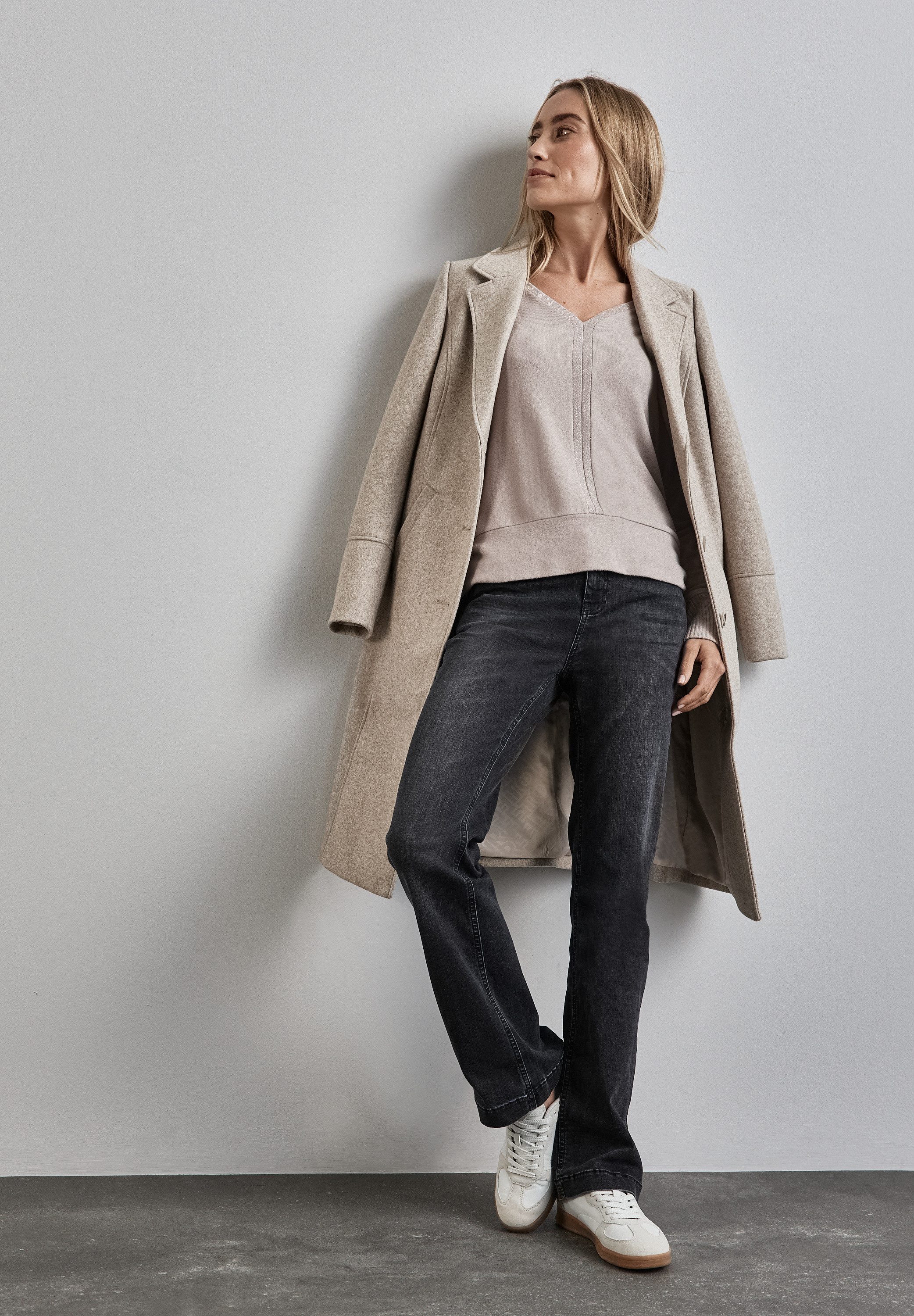 STREET ONE Gebreide trui met glitterdetails