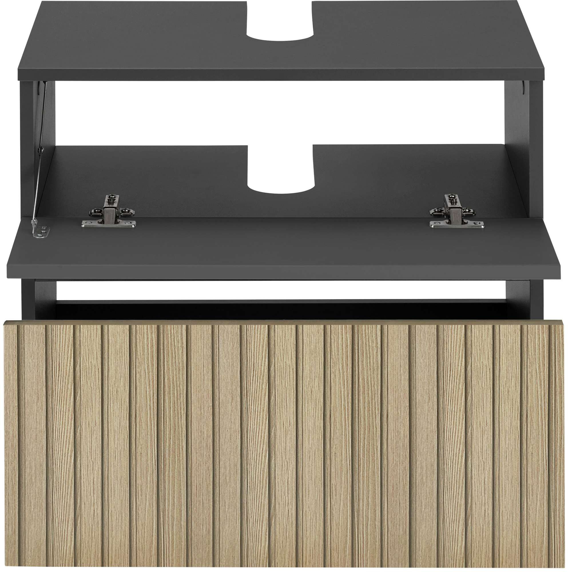 Home affaire Wastafelonderkast Wisla Sifon uitsparing, push-to-open functie, breedte 60 cm, hoogte 55 cm