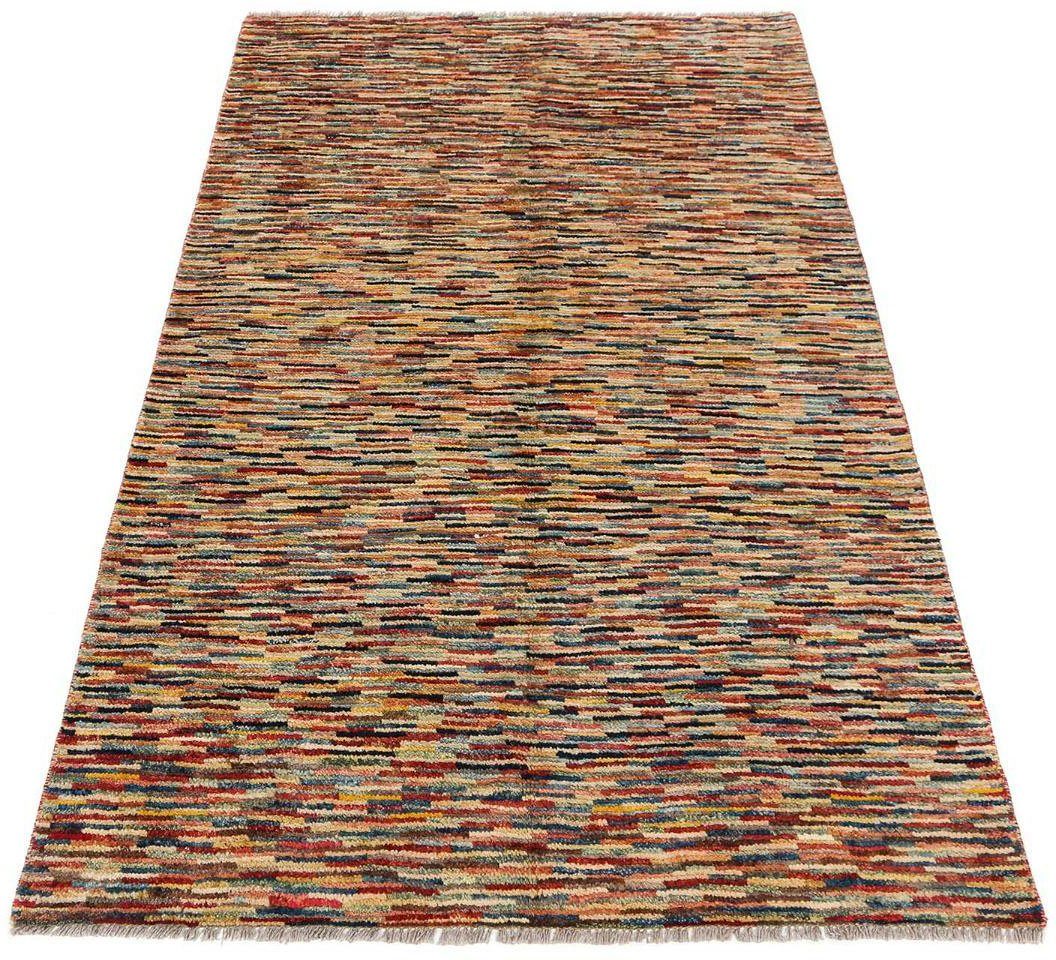 morgenland Wollen kleed Strepen Multicolore 182 x 114 cm Handgeknoopt