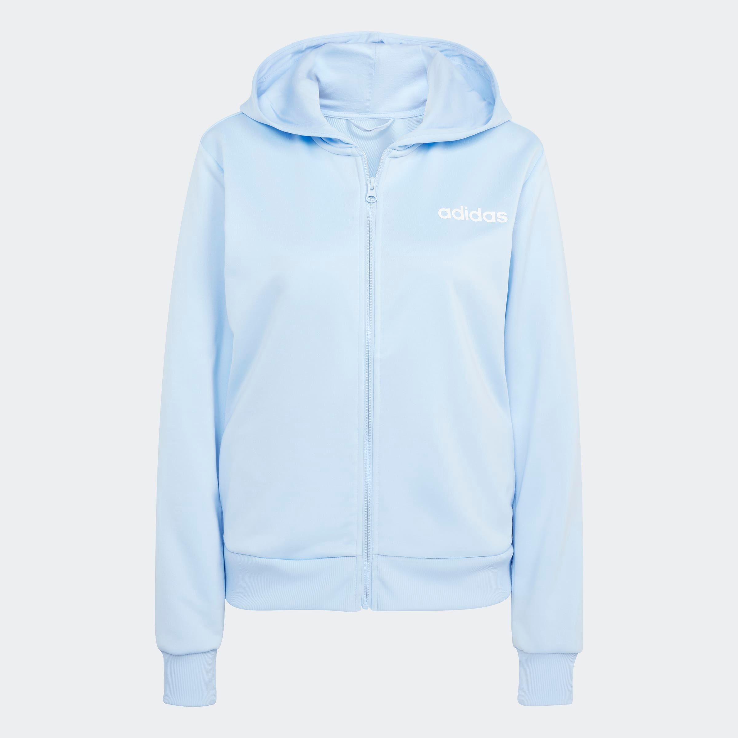adidas Sportswear Trainingspak W LINEAR TS Trainingsjack met capuchon, trainingspak (2-delig)