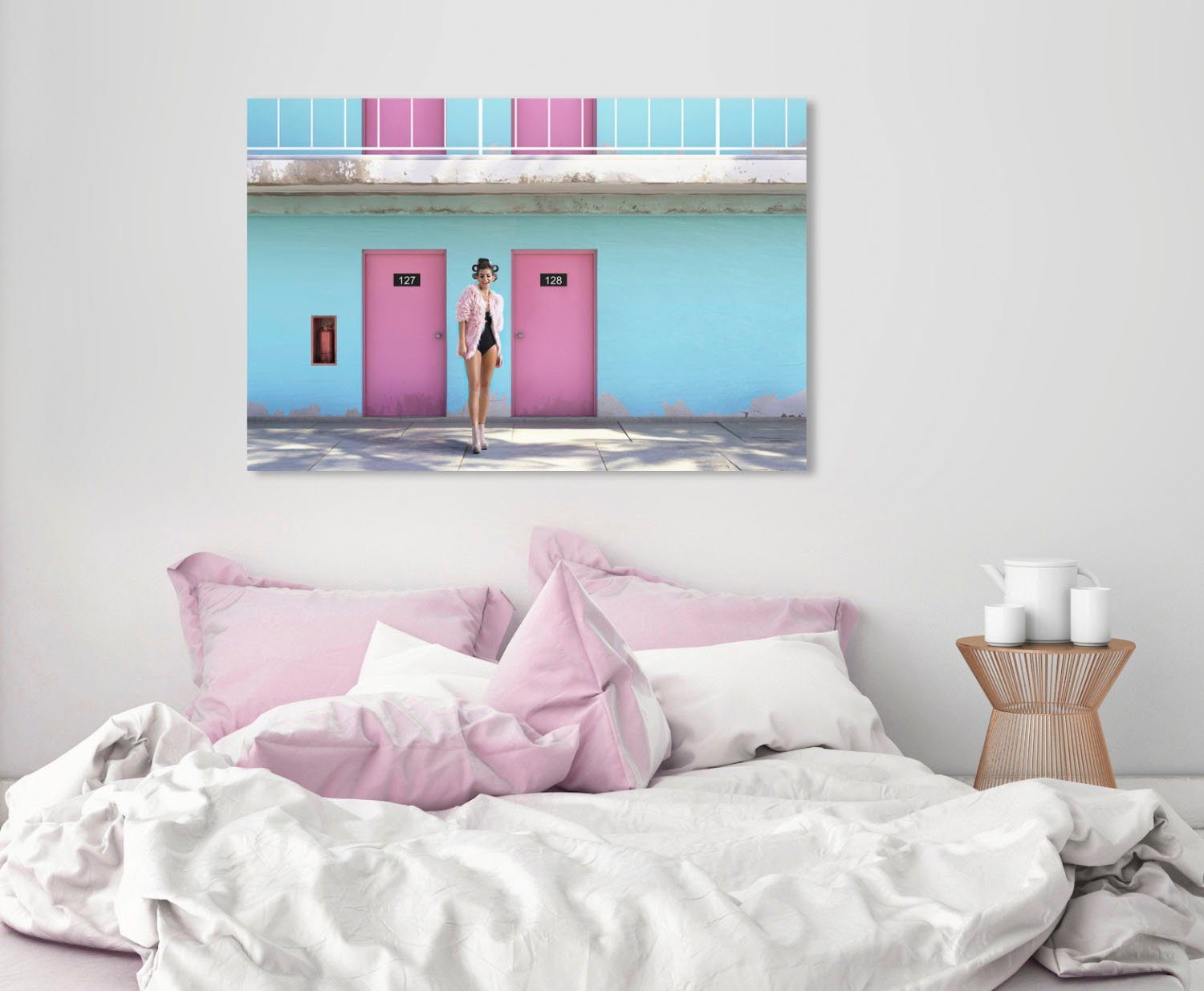 queence Artprint op acrylglas Vrouw voor muur Fine Art-print in galeriekwaliteit