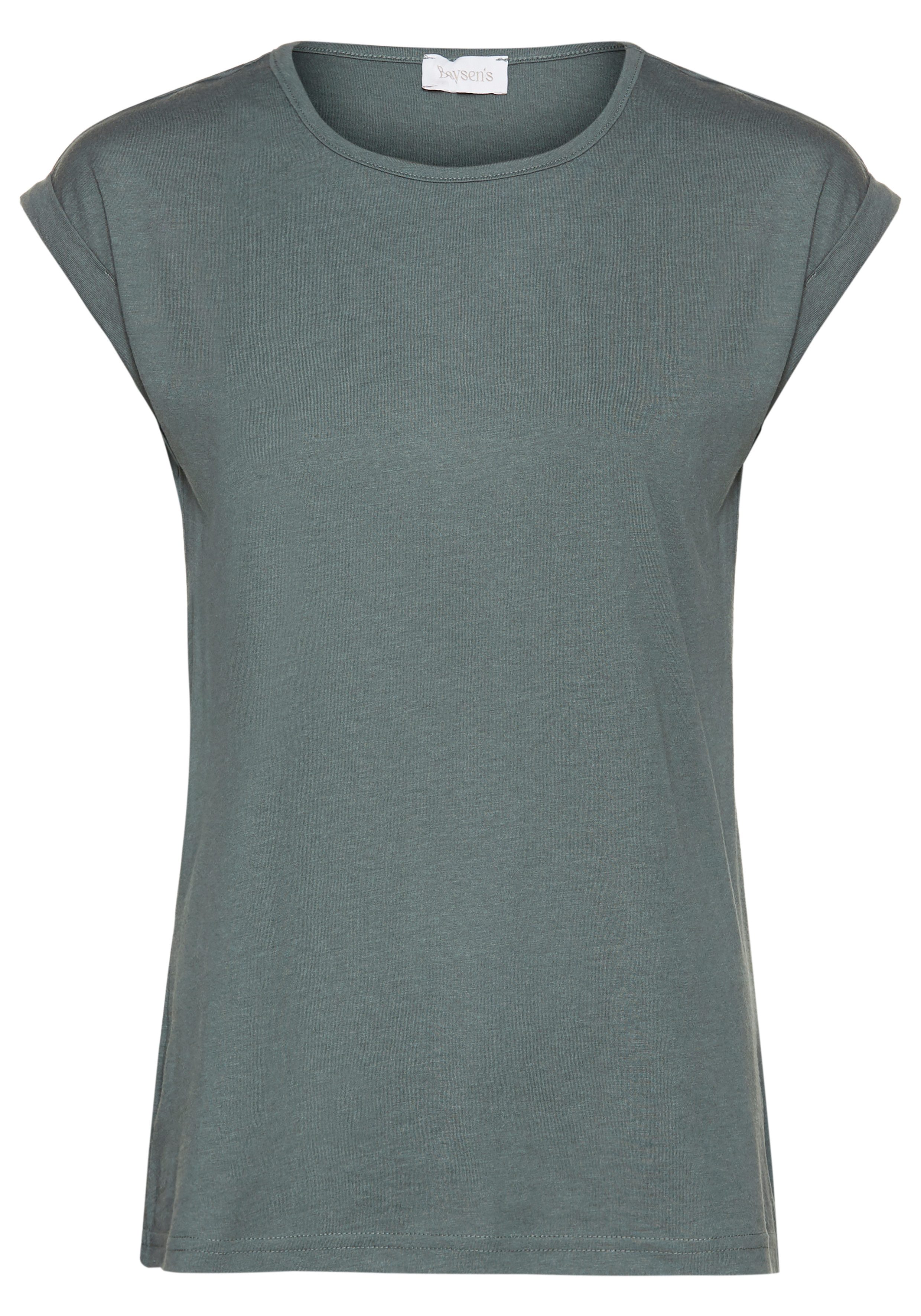 Boysen's T-shirt Korte mouwen, effen, ronde hals, voor vrije tijd en dagelijks gebruik