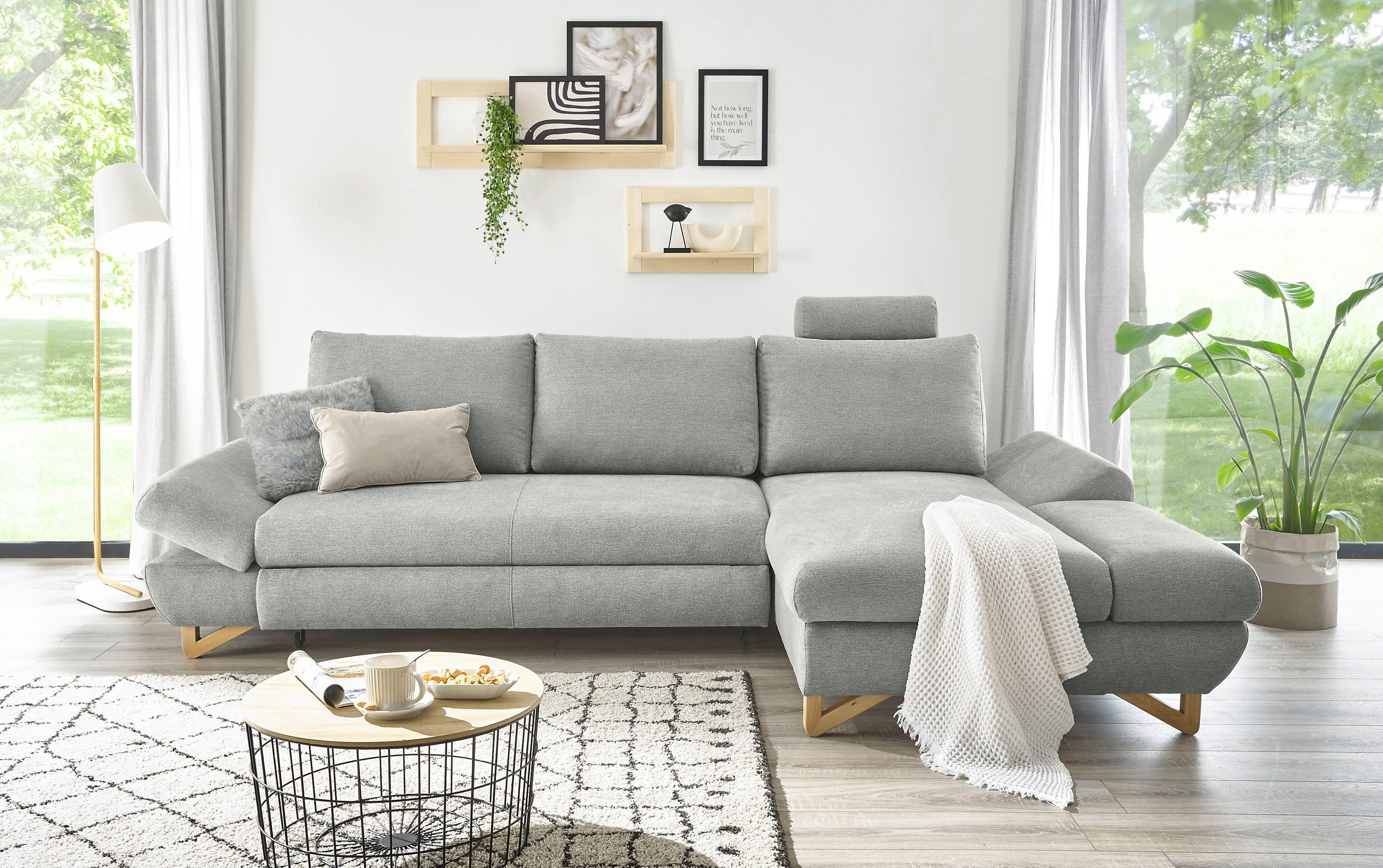 INOSIGN Slaapbank City/Giron comfortabele slaapbank (ligoppervlak 245 x 138 cm) en bedlade