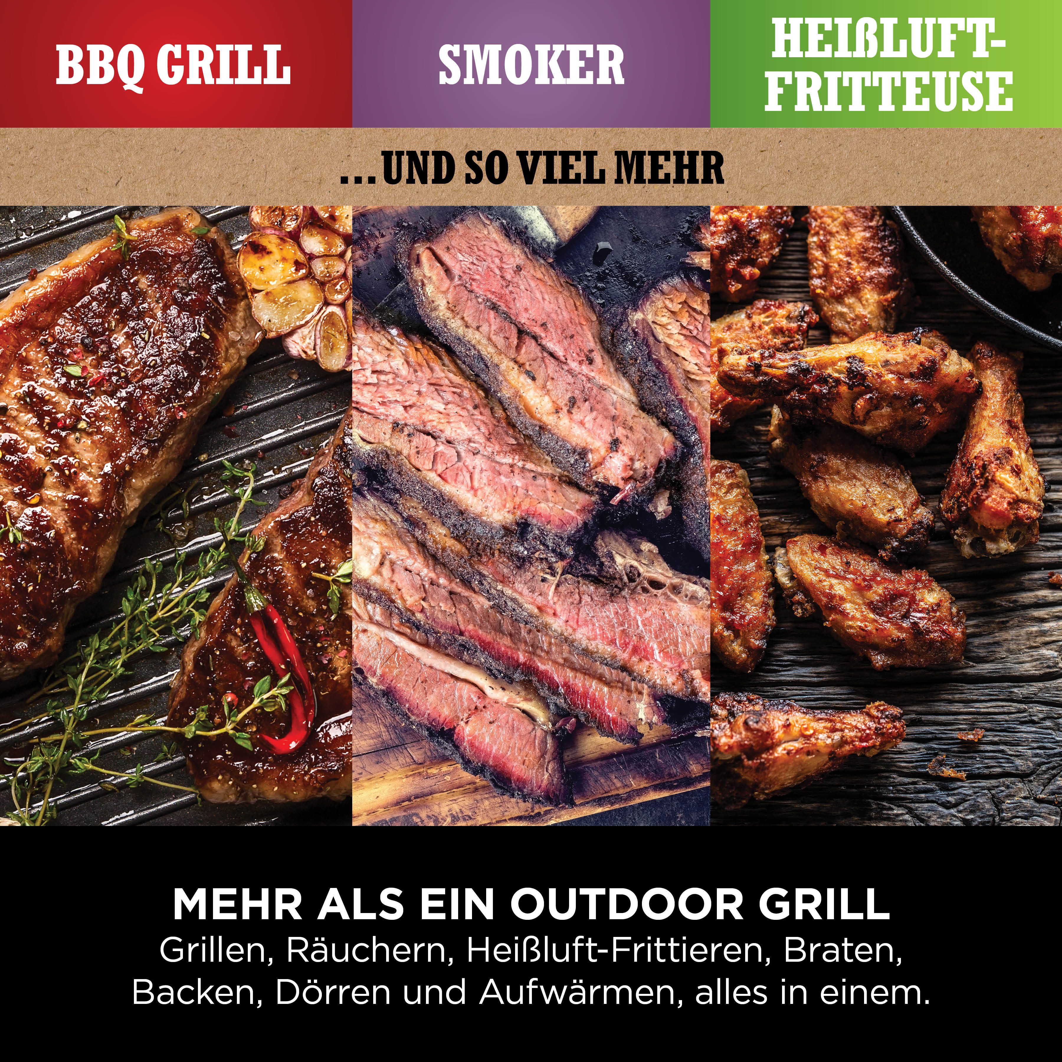 NINJA Tafelgrill Ninja Woodfire OG701EU Elektrische outdoorgrill
