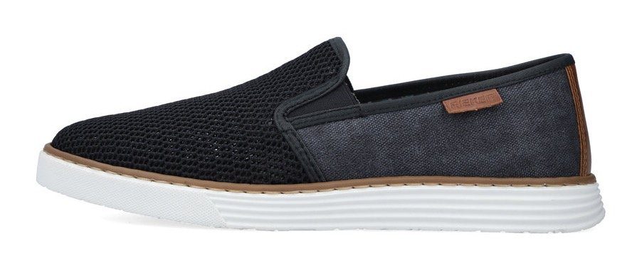Rieker Slip-on sneakers Casual slipper, vrijetijdsschoen met gemusterd binnenfutter