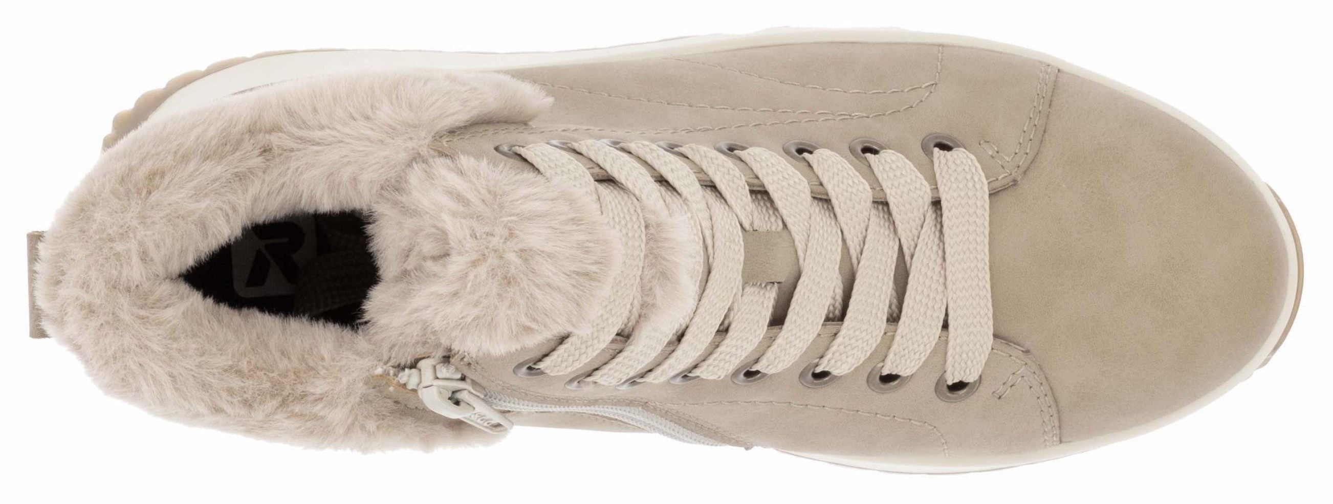 Rieker EVOLUTION Winterlaarzen Wedge sneakers, plateaulaarzen met faux-bont kraag