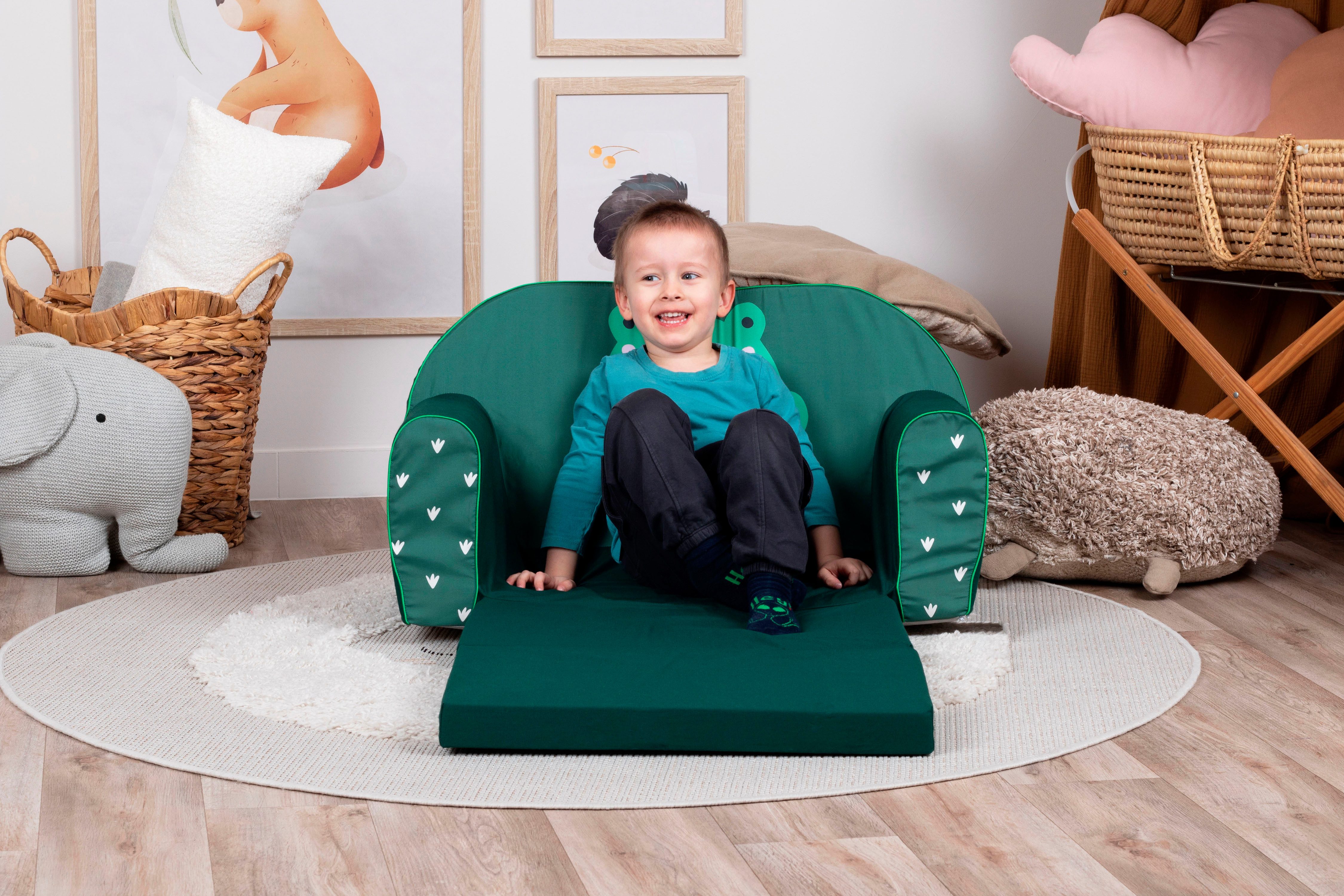 Knorrtoys® Bank Green frog voor kinderen, made in europe