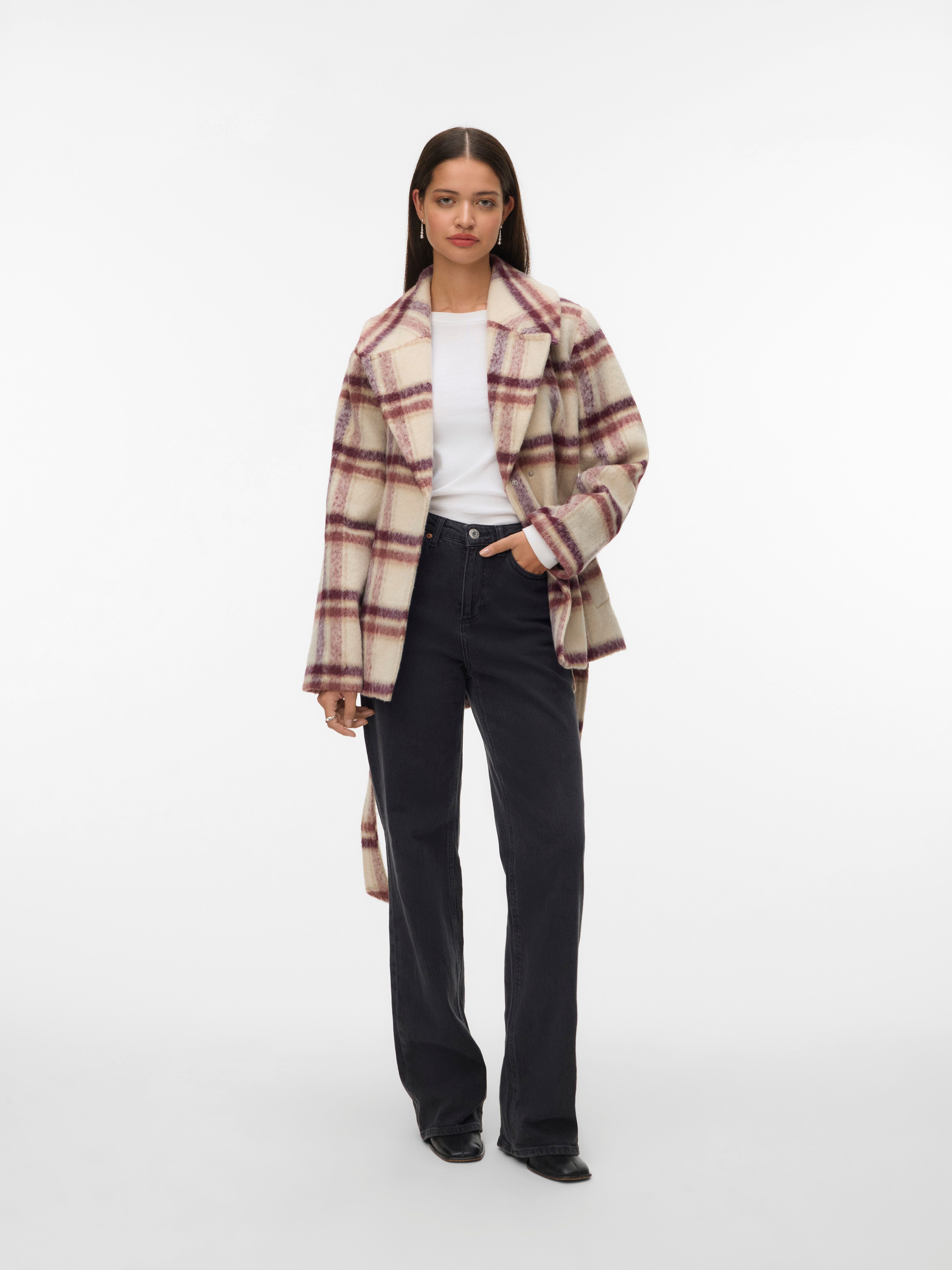 Vero Moda Kort jack VMVERA SHIRLEY CHECK JACKET BOO