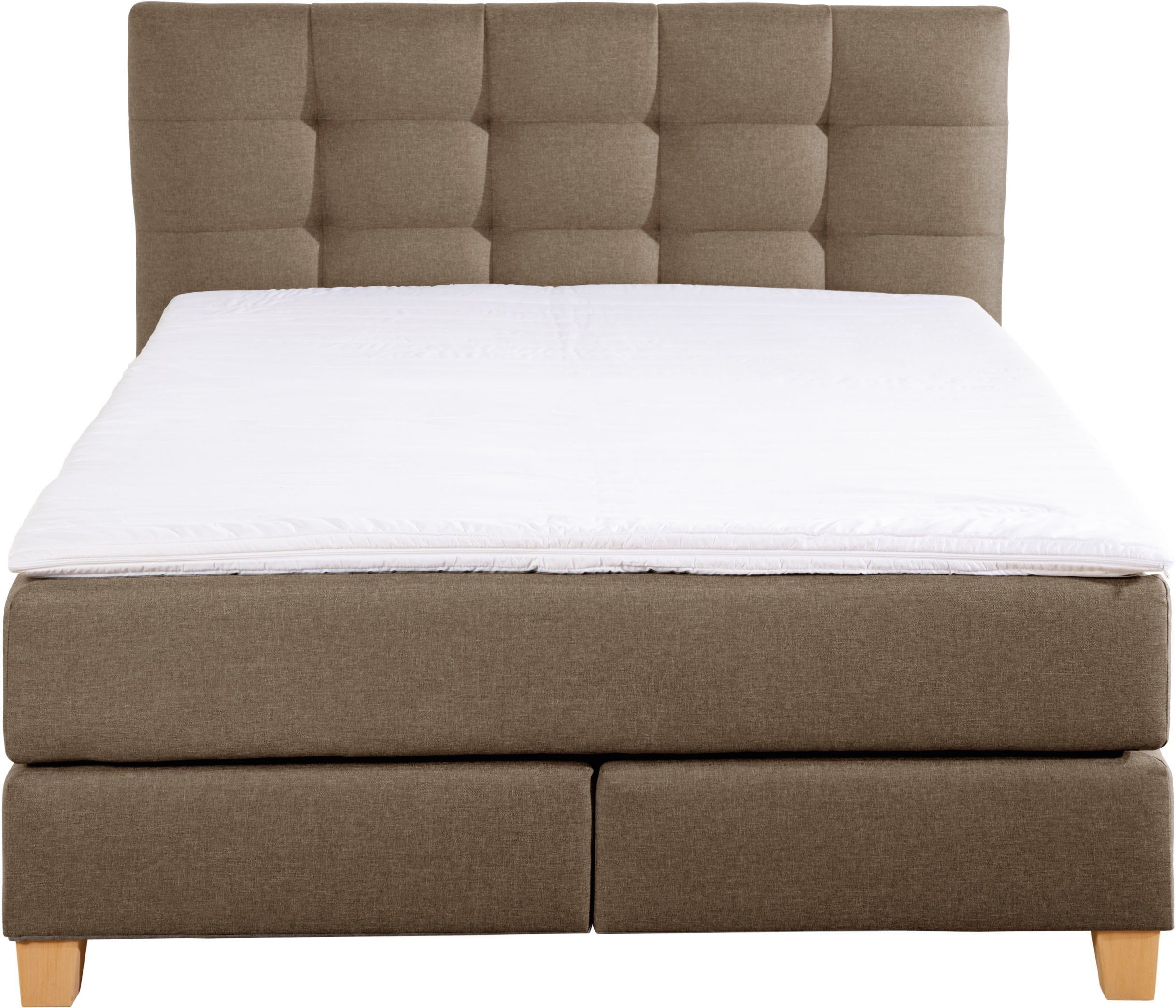Home affaire Boxspring Moulay incl. topmatras, in extra lang 220 cm, 3 hardheden, ook in h4