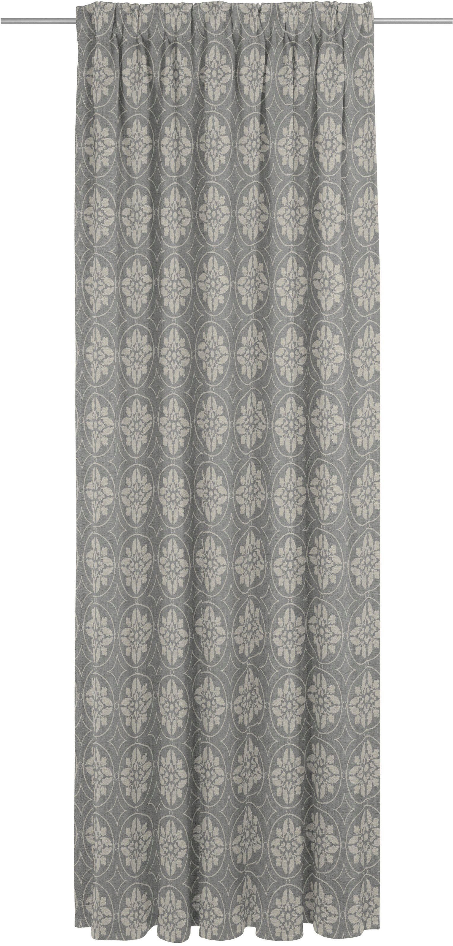 Adam Gordijn Romantic Puligny Light duurzaam van bio-katoen (1 stuk) kant & klaar gordijnen maat 142 cm x 145 cm grijs