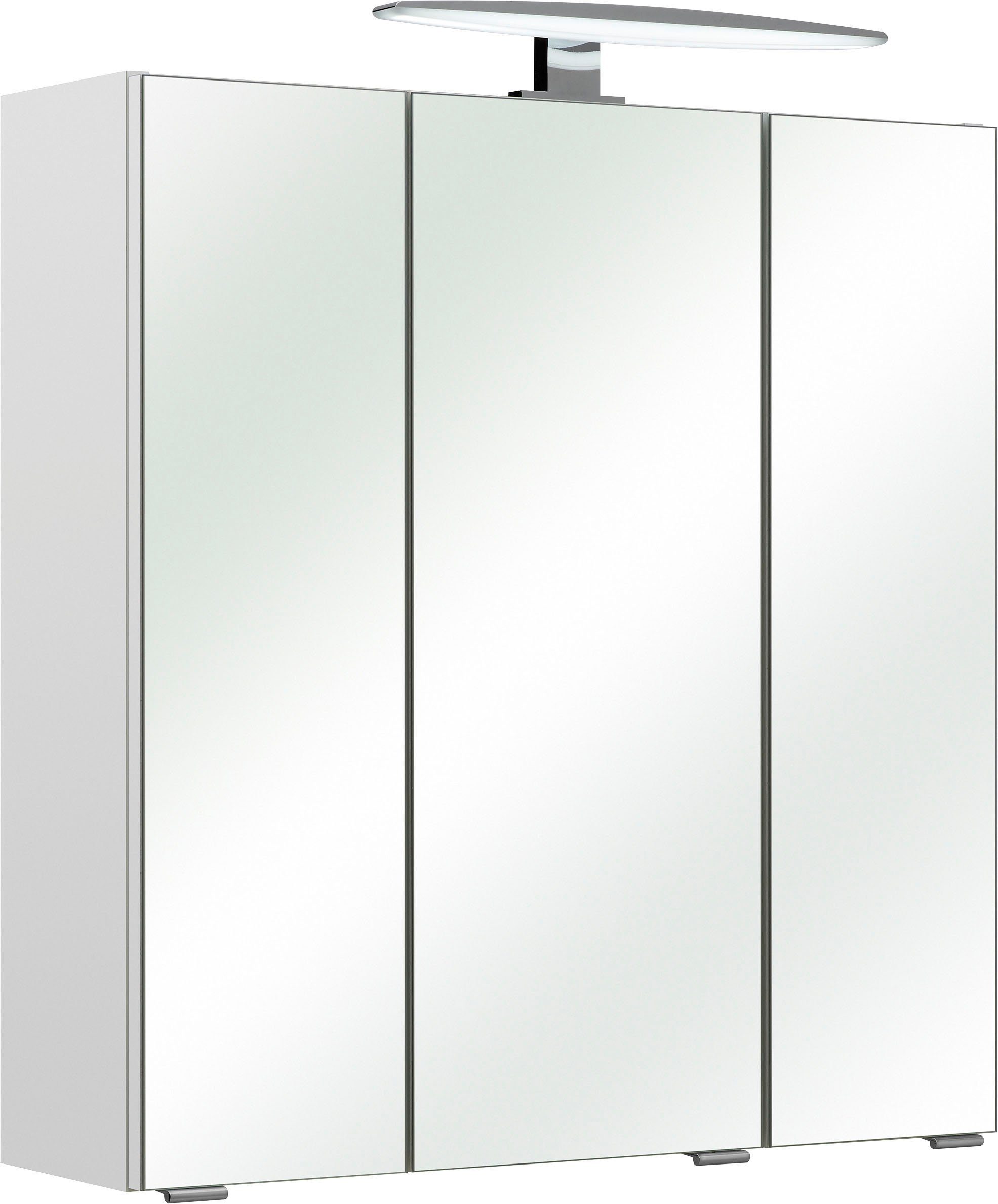 Saphir Spiegelkast Quickset 953 Breedte 65 cm, 3-deurs, ledverlichting, schakelaar-/stekkerdoos