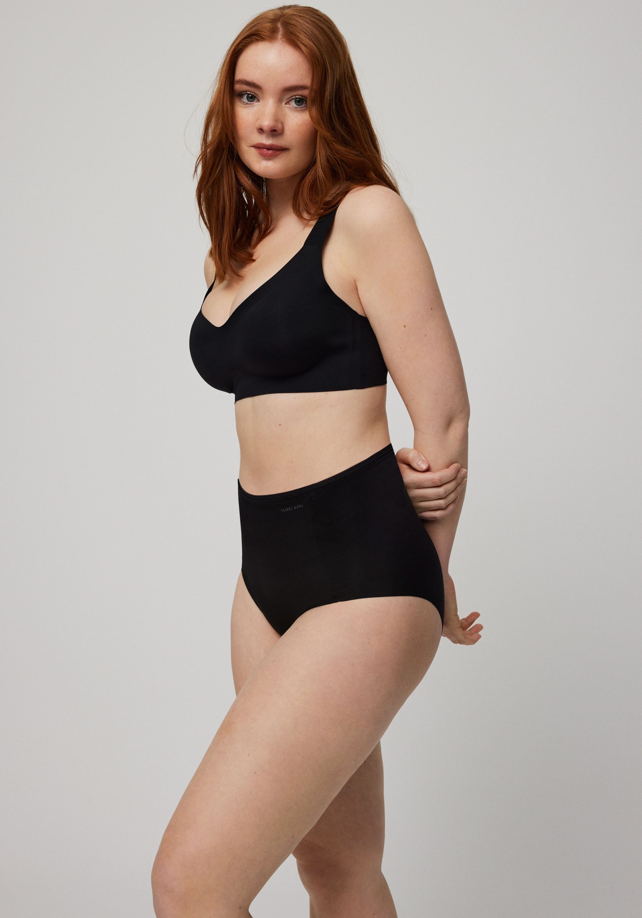 YSABEL MORA Shapingslip uit versterkt materiaal en met bedekte, hooggesneden pasvorm