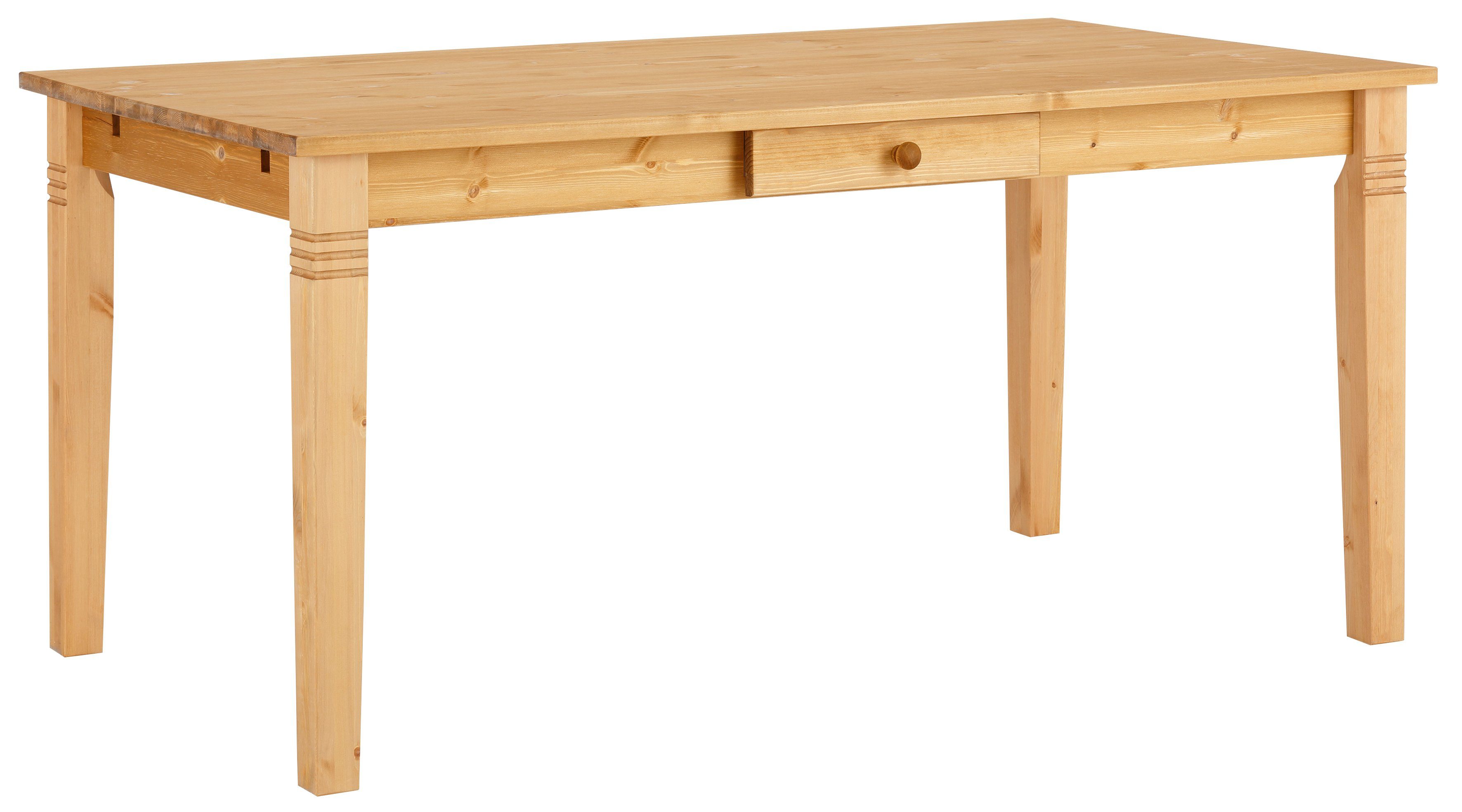 Home affaire Eettafel Danuta keuze met lade, van massief grenen, fsc®-gecertificeerd