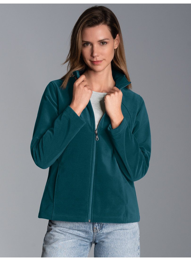Trigema Fleecejack TRIGEMA Jasje dames fleece vesten maat S groen
