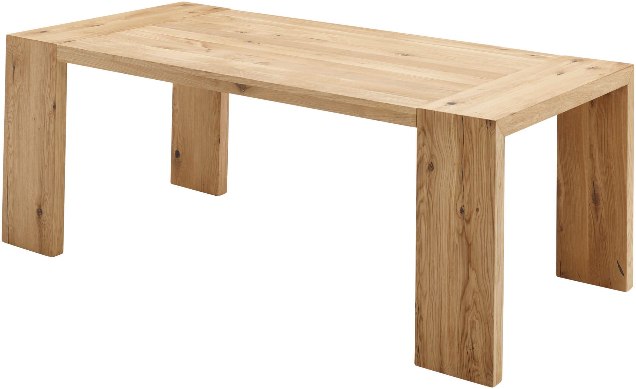 Stolkom Eettafel Anno eettafel eik massief hout geolied, FSC, BxHxD 200x76x100 cm Massief eiken geolied, FSC®-gecertificeerd, oppervlaktebelasting tot 90 kg